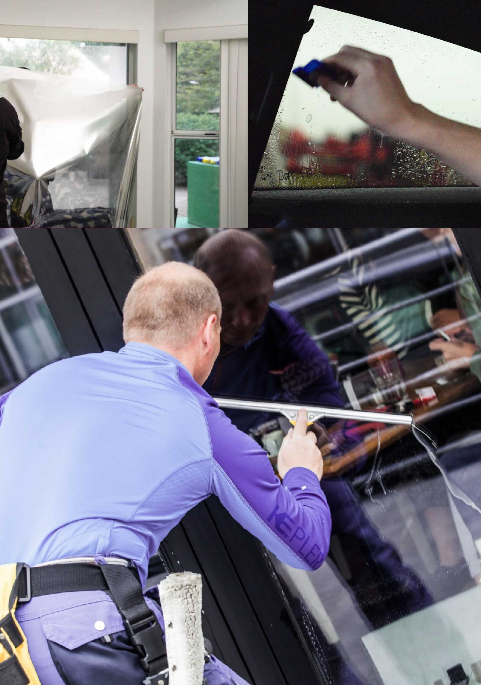 Kepler Expert Applying Anti-Graffiti Window Film to a Lake Wales Shop Front