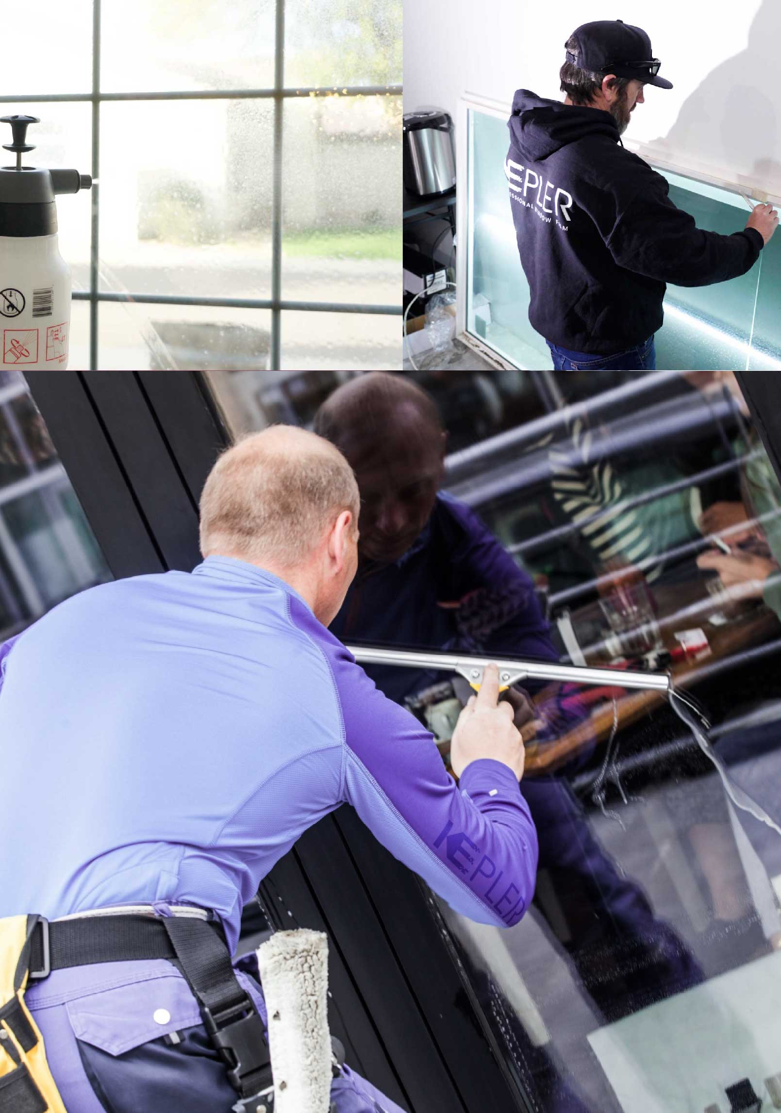 Kepler Expert Applying Anti-Graffiti Window Film to a Warrensburg Shop Front