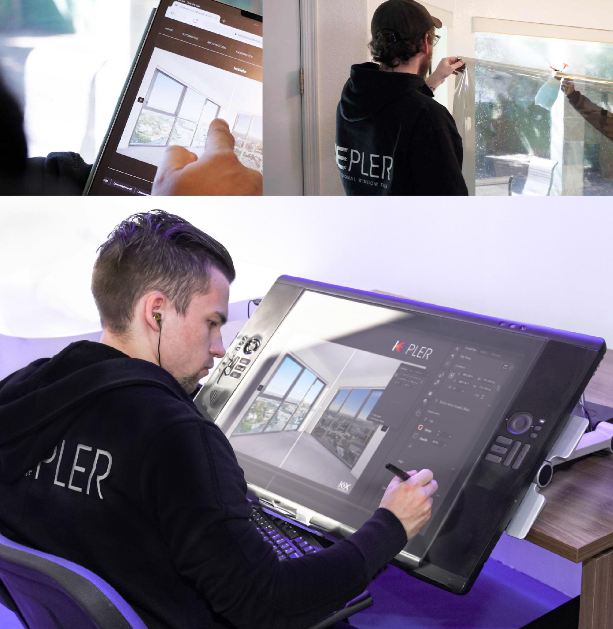 Expert Commercial Window Film Oregon Technician in Action