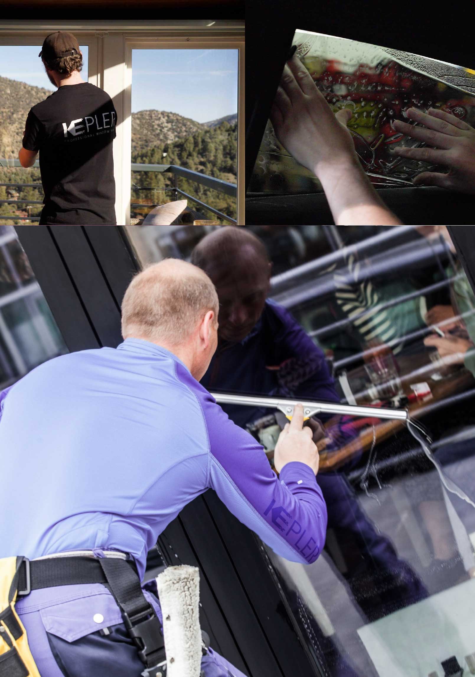 Kepler Professional Applying Anti-Graffiti Window Film to a Concord Shop Front