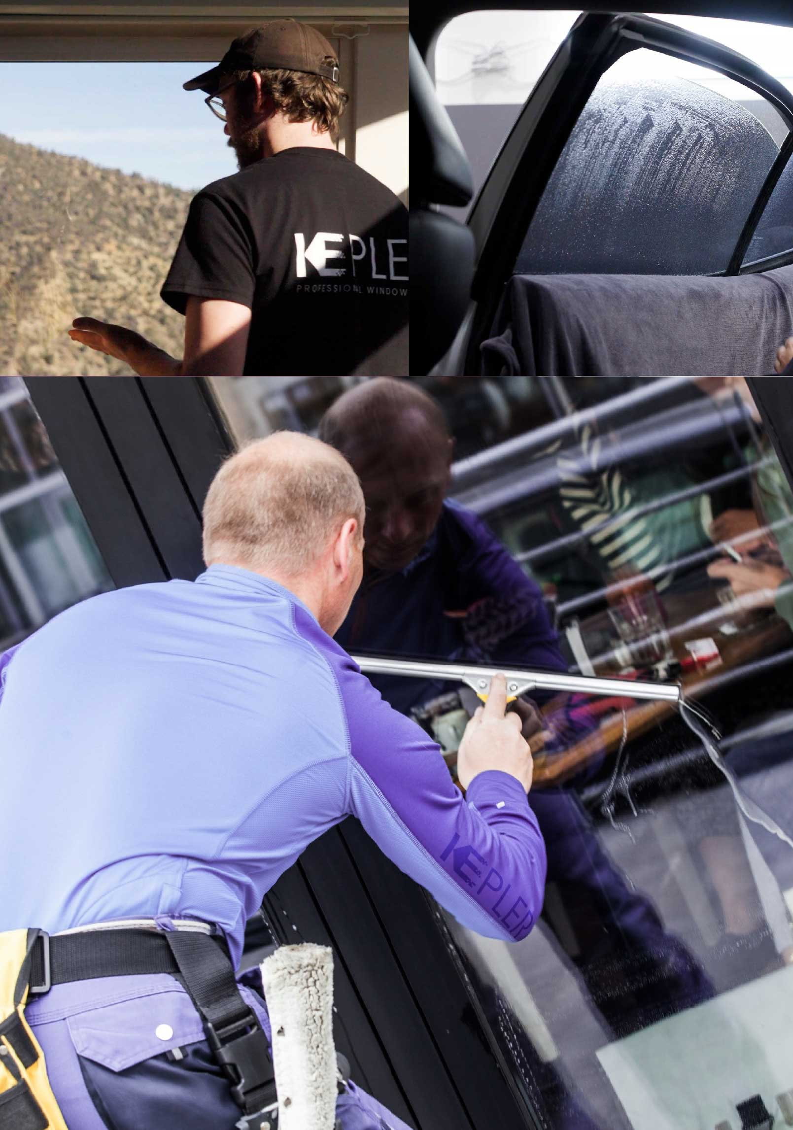 Kepler Expert Applying Anti-Graffiti Window Film to a Oxford Shop Front