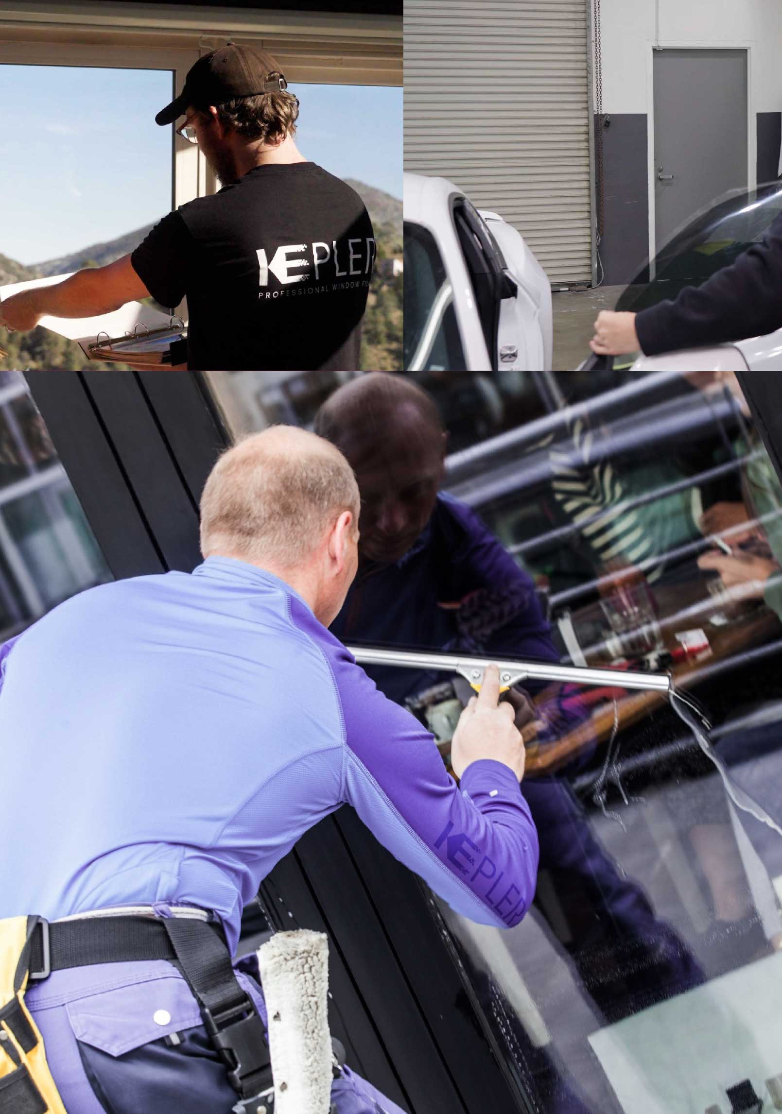 Kepler Skilled Applying Anti-Graffiti Window Film to a Cantonment Shop Front