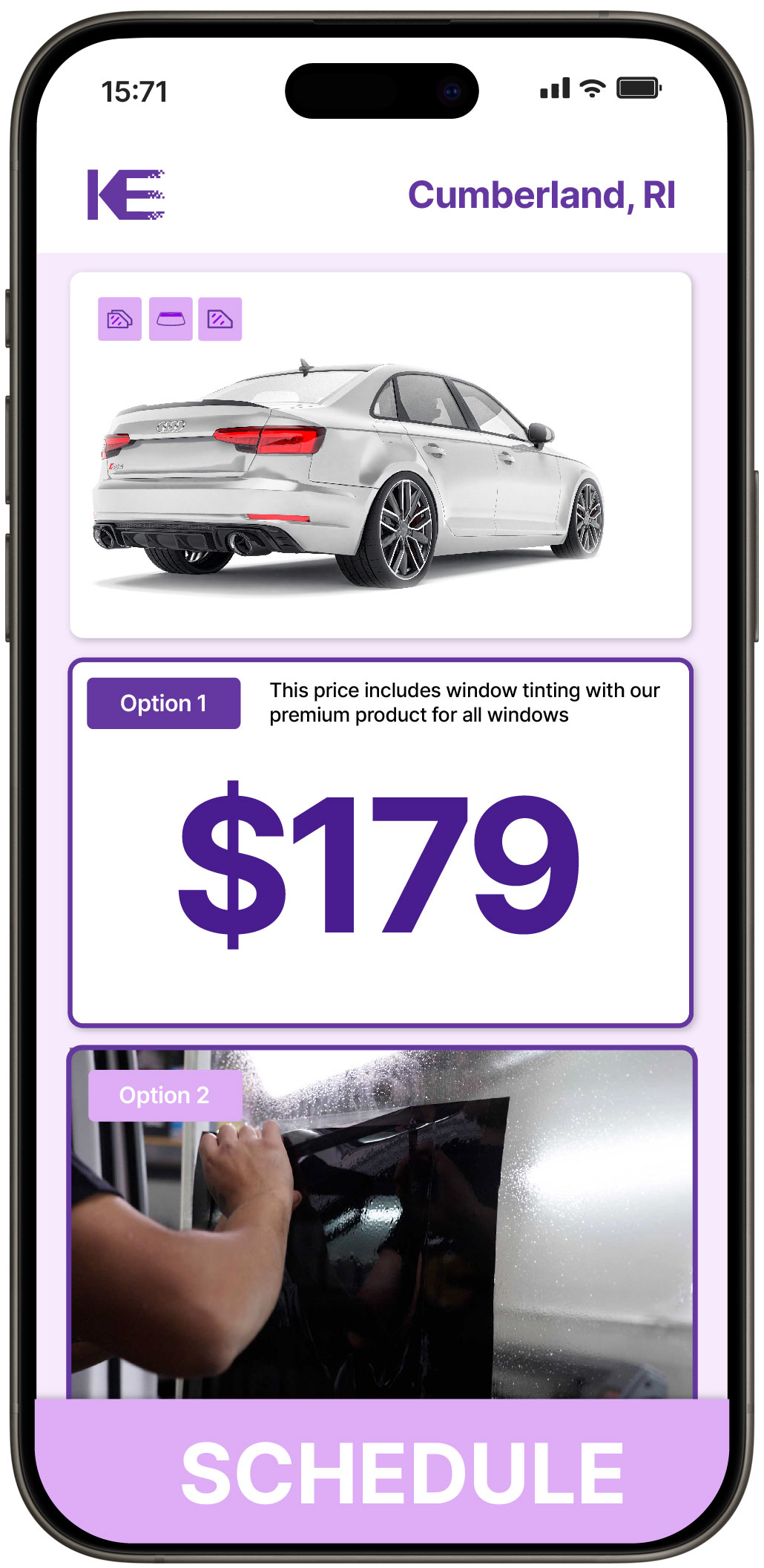 View Competitive Car Window Tinting Prices in Cumberland, Rhode Island