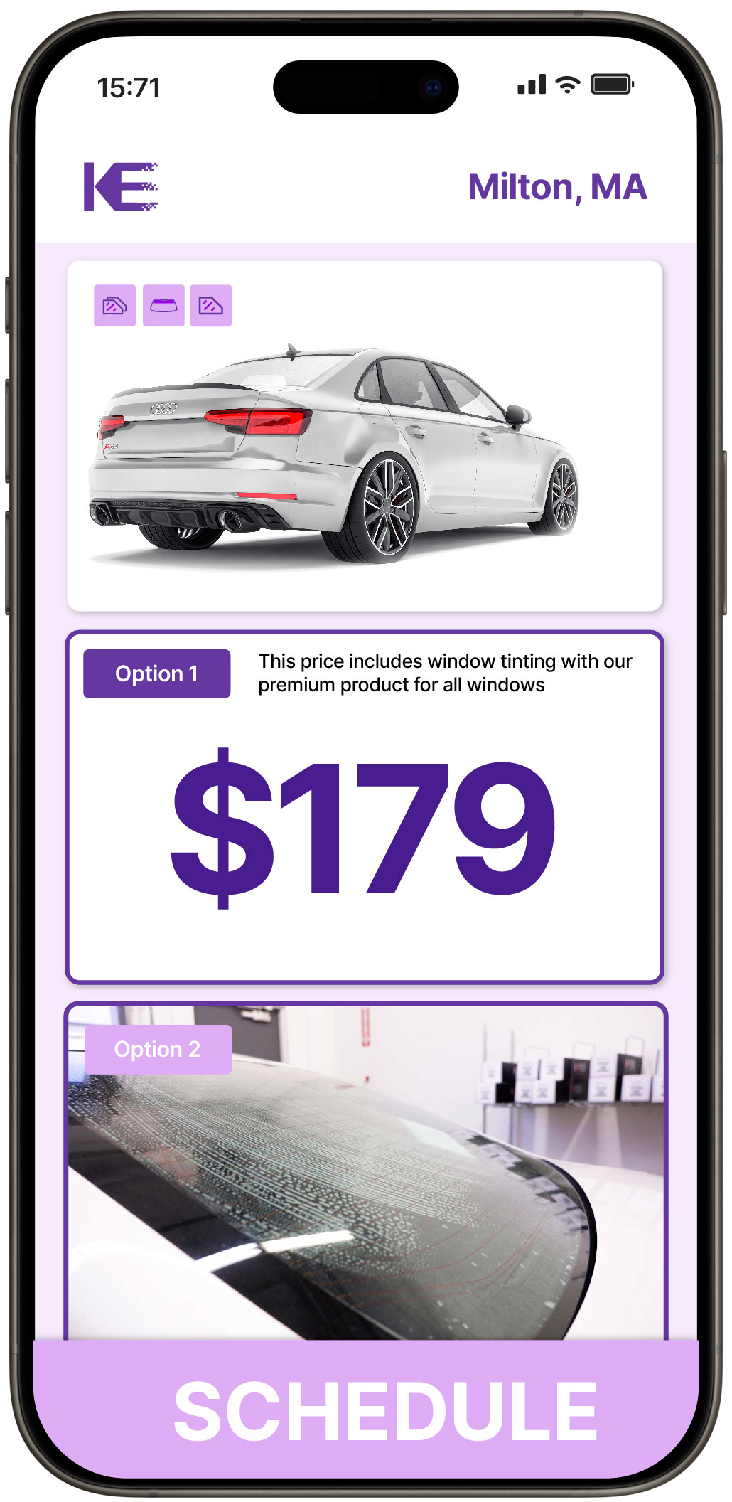 View Affordable Car Window Tinting Rates in Milton, Massachusetts