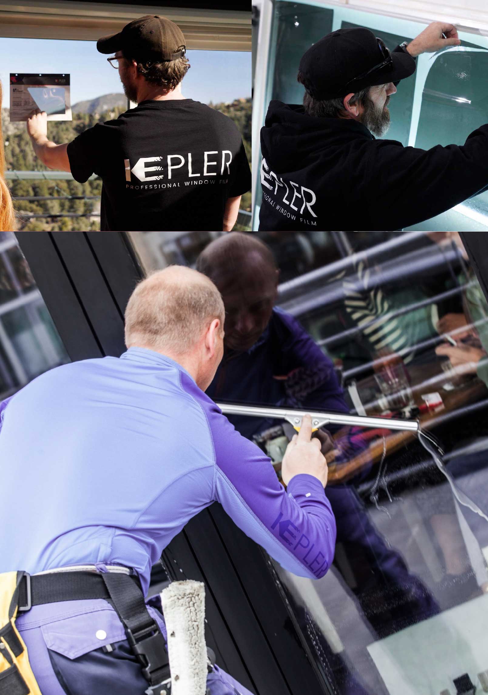 Kepler Skilled Applying Anti-Graffiti Window Film to a Gretna Shop Front