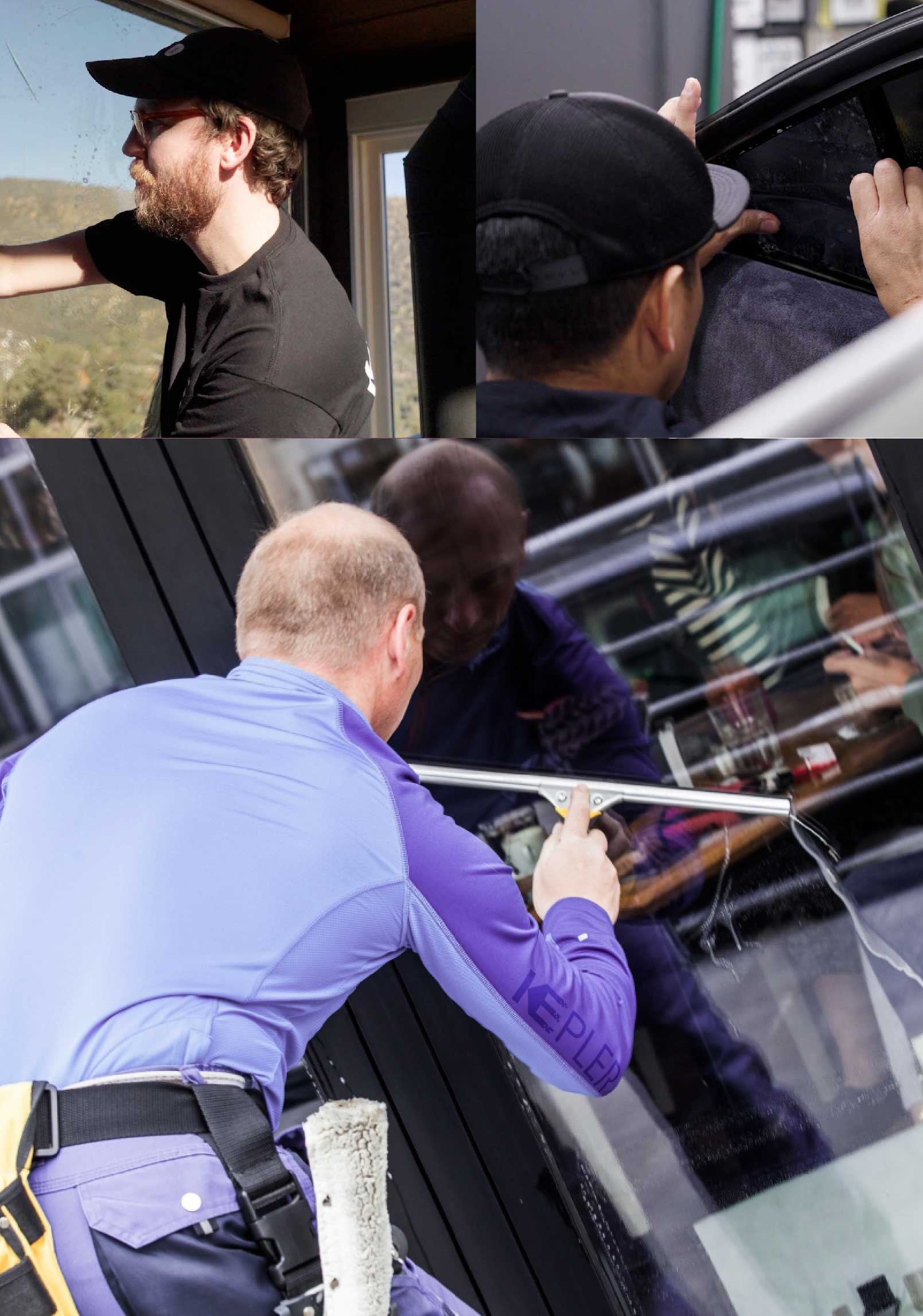 Kepler Expert Applying Anti-Graffiti Window Film to a Murrieta Shop Front