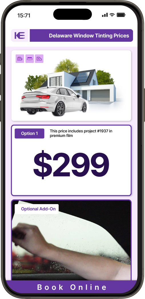 View Competitive Car Window Tinting Prices in Delaware