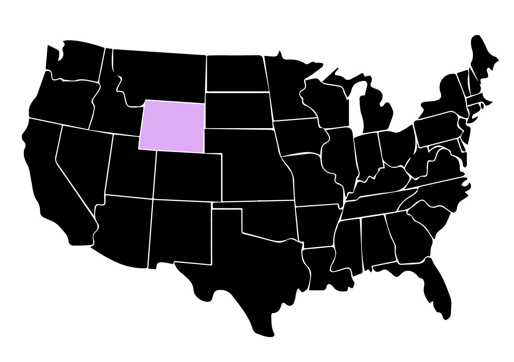Map Showing Location of Kepler Window Tinters in Rock Springs, Wyoming with Purple Highlight on the State