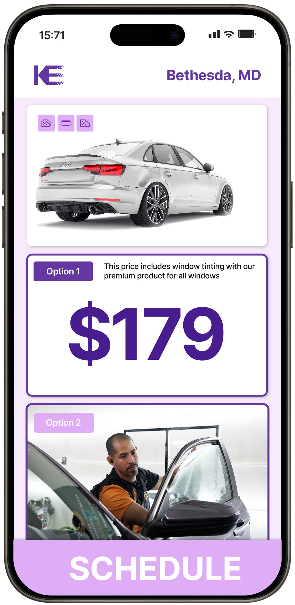View Competitive Car Window Tinting Prices in Bethesda, Maryland