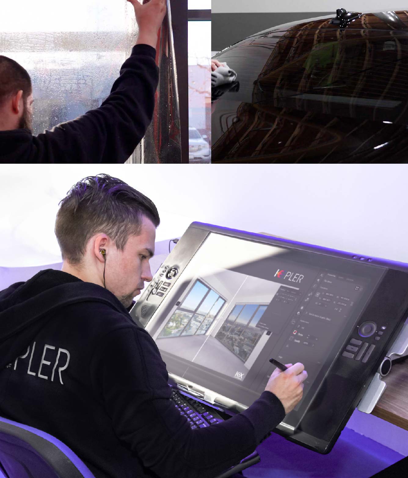 Kepler Specialist Performing Commercial Window Tinting in Camby Camby