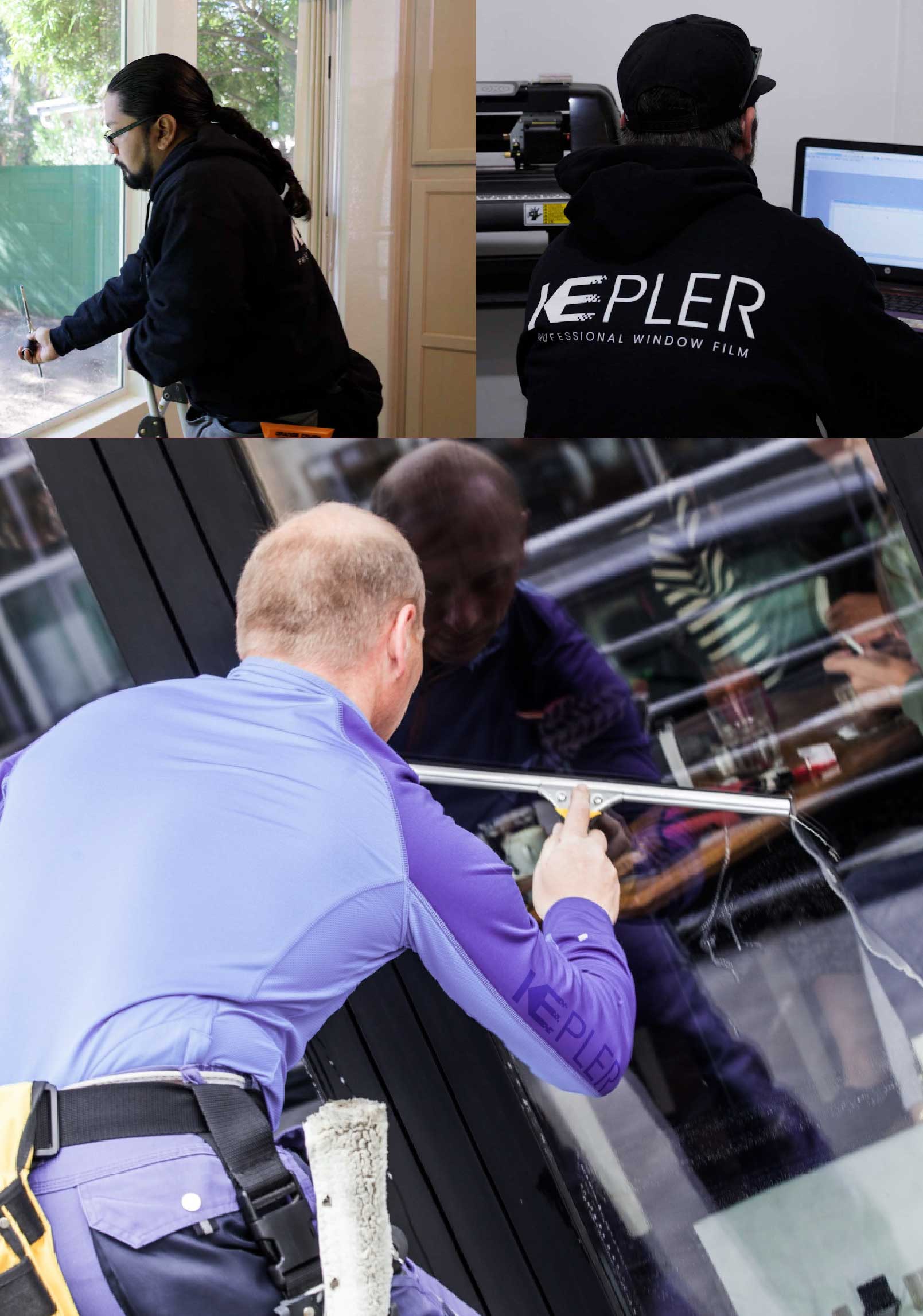 Kepler Expert Applying Anti-Graffiti Window Film to a Vernon Hills Shop Front