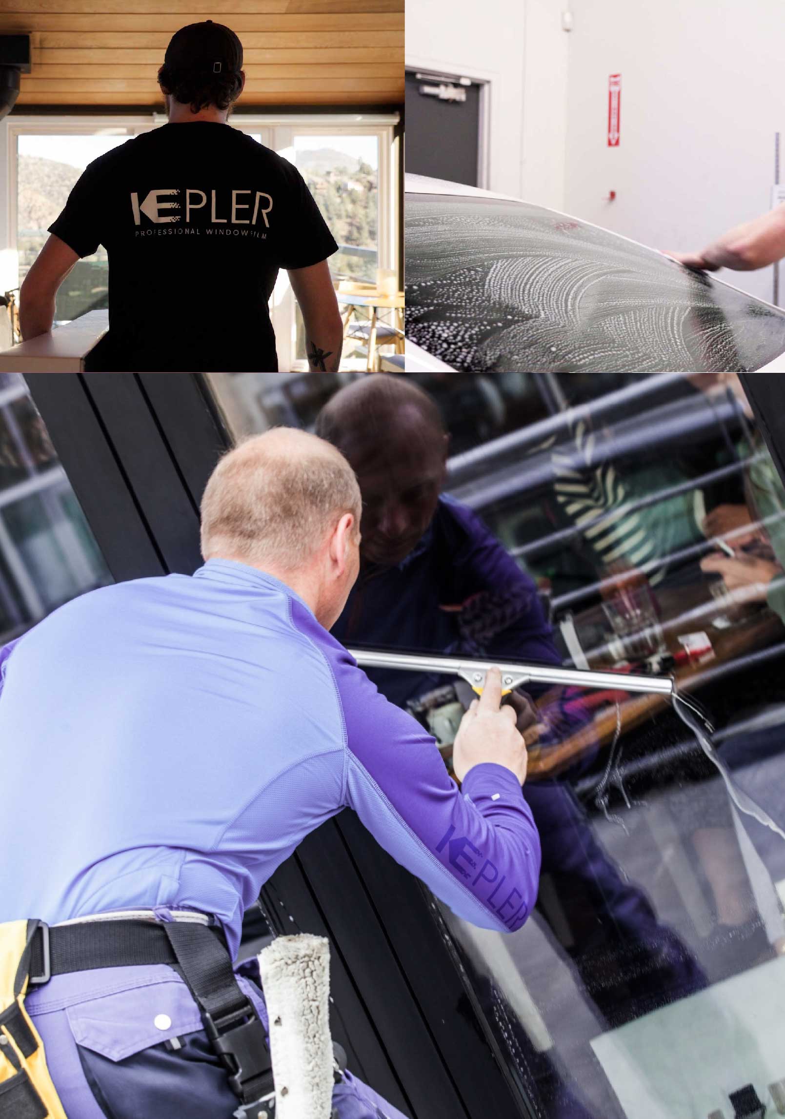 Kepler Expert Applying Anti-Graffiti Window Film to a Loves Park Shop Front
