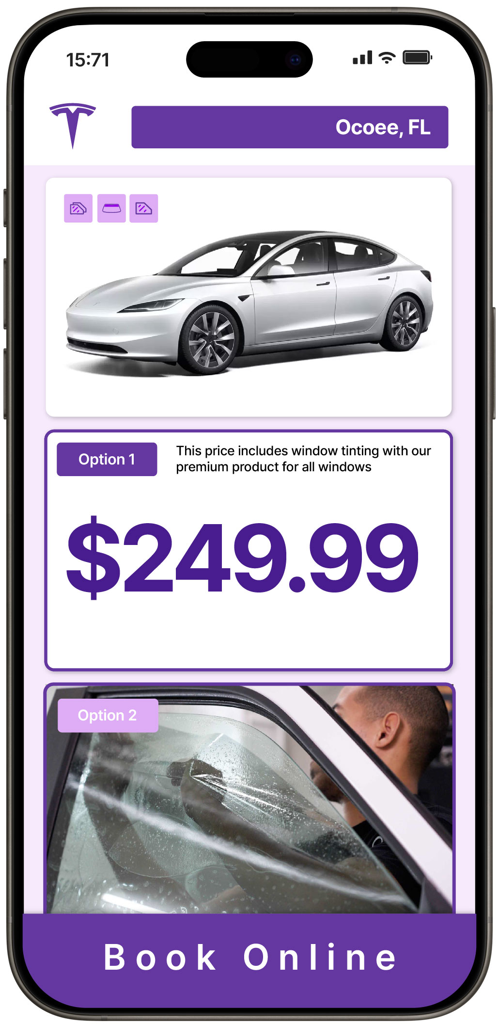 View Reasonable Tesla Window Tinting Costs in Ocoee, Florida