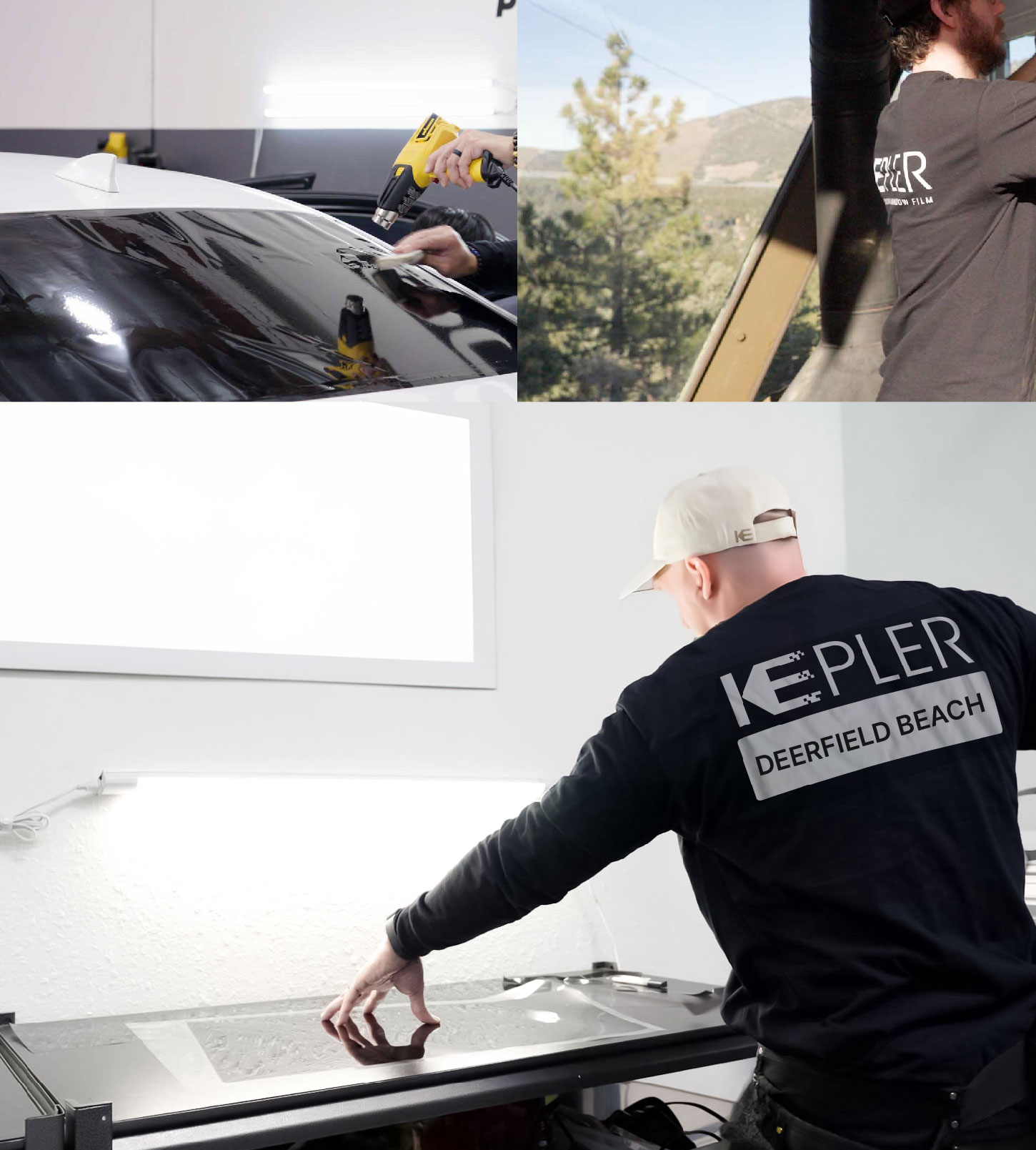 Window Tinting Specialist Cutting Film in Deerfield Beach, Florida