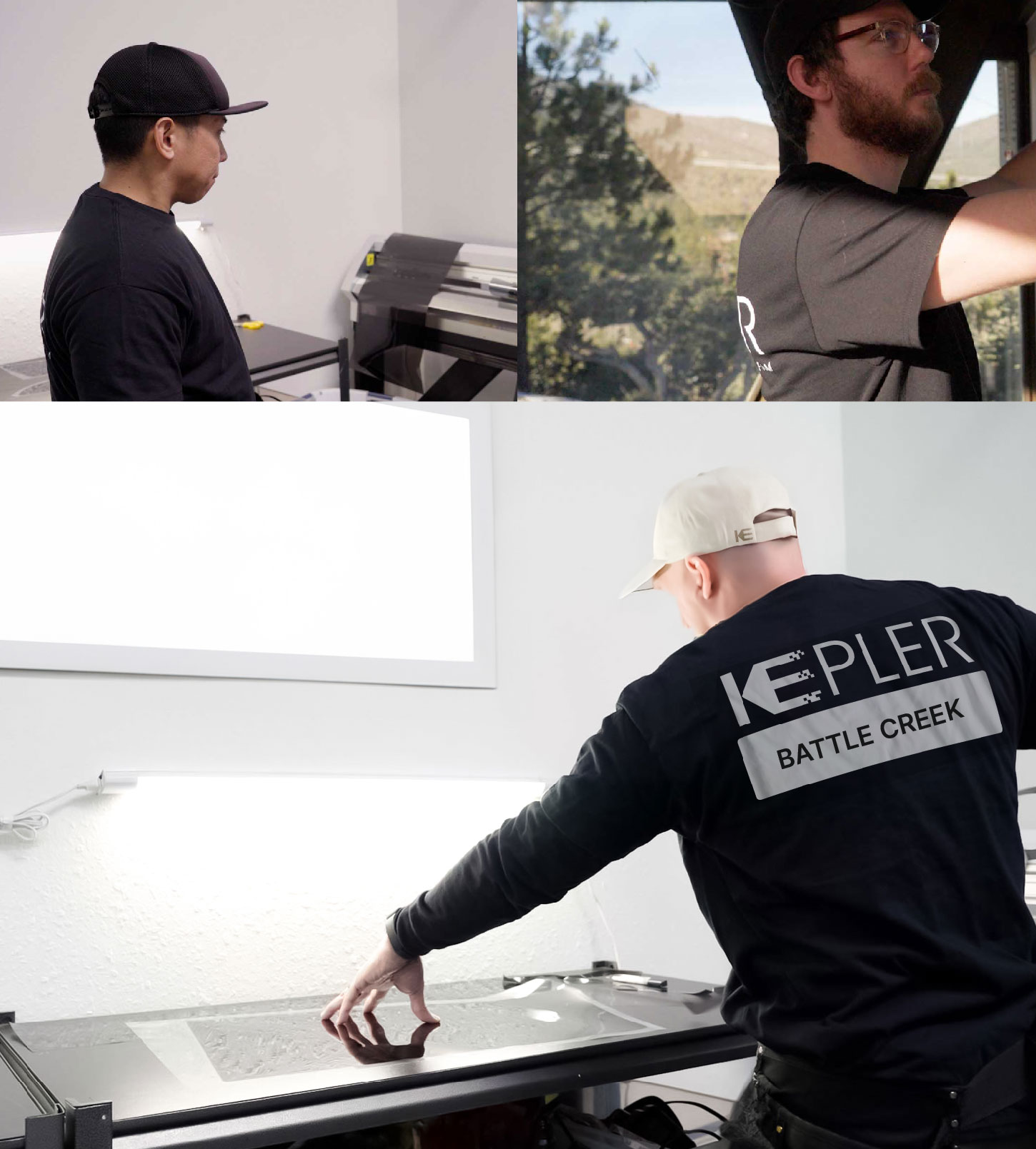 Window Tinting Specialist Cutting Film in Battle Creek, Michigan