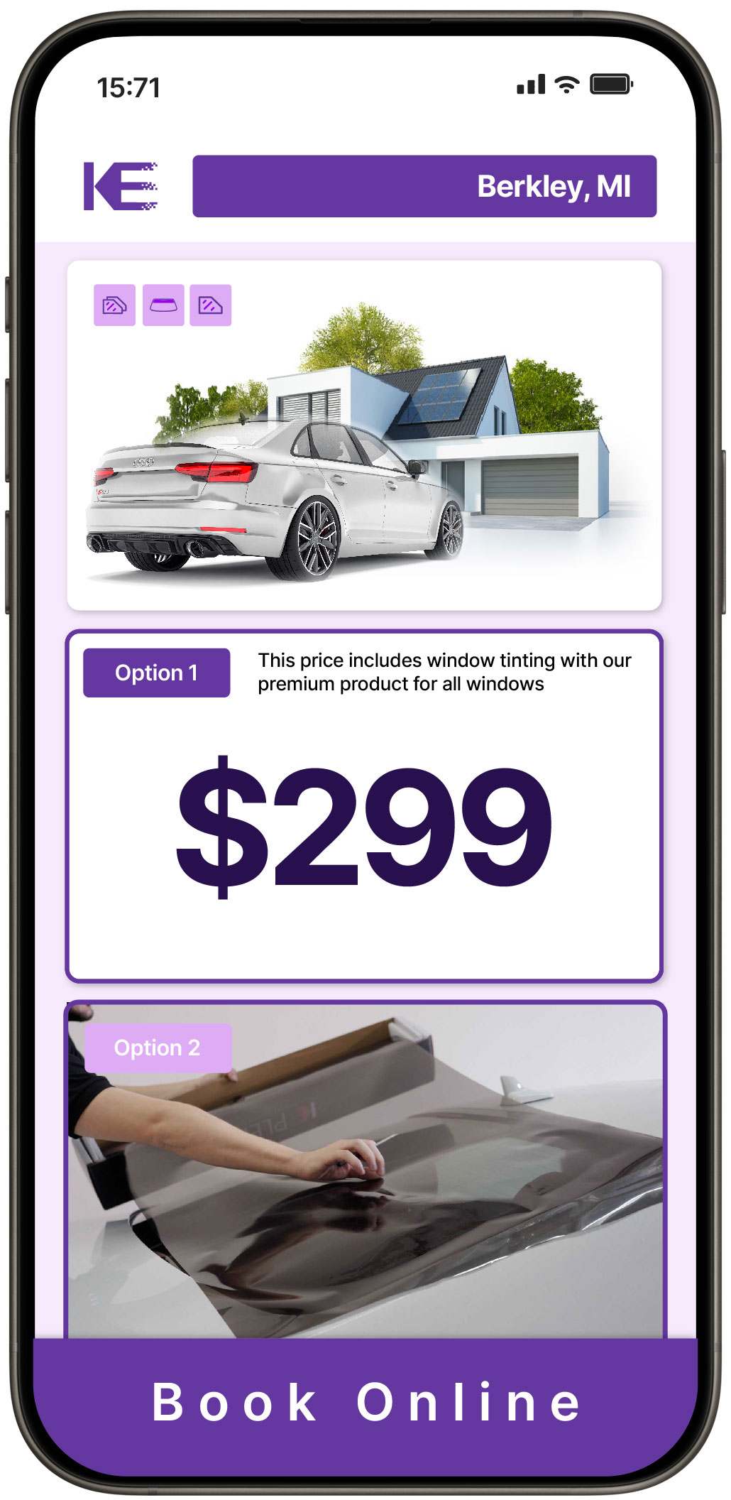 View Competitive Tesla Window Tinting Prices in Sterling Heights, Michigan