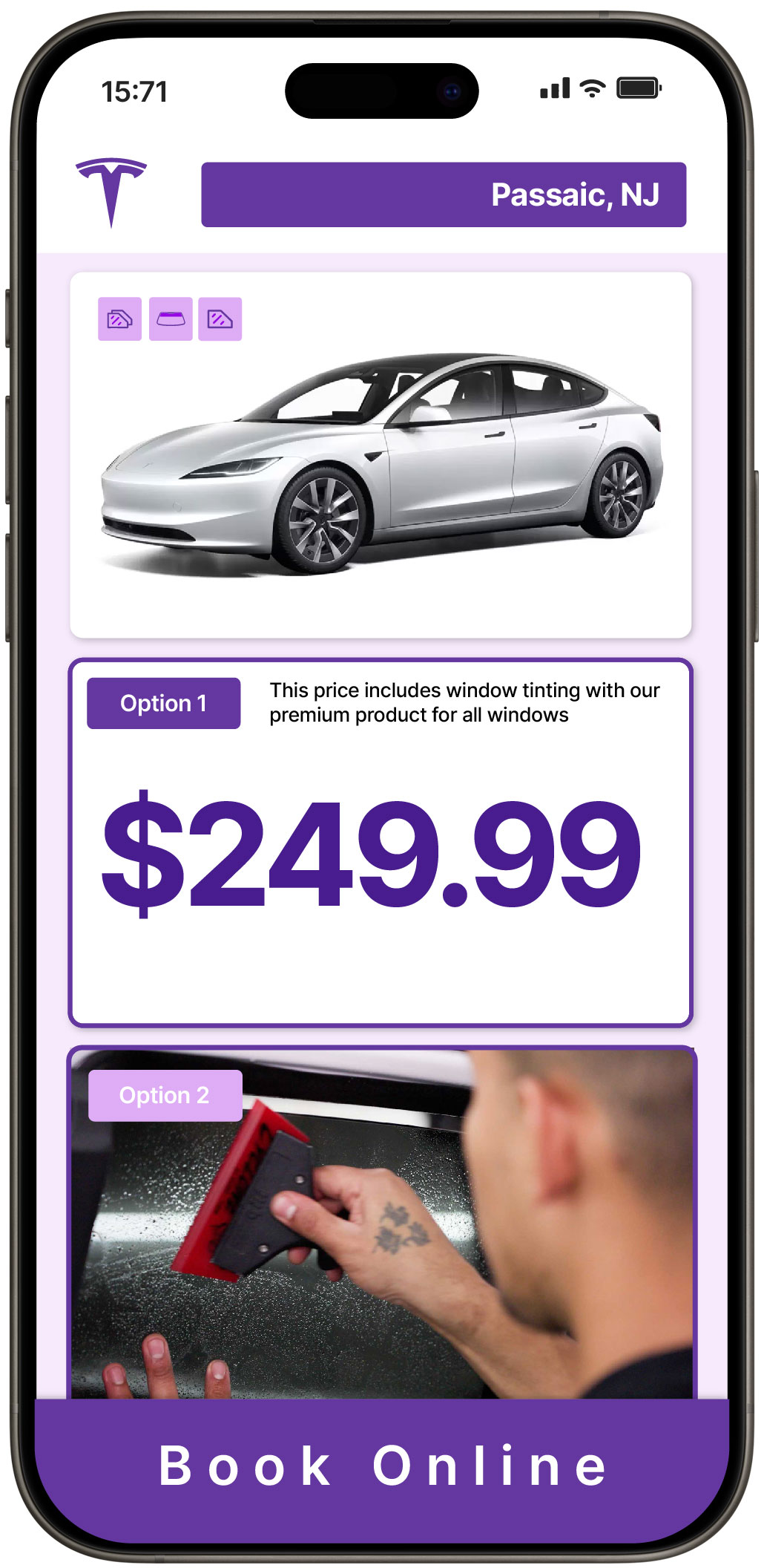 View Reasonable Tesla Window Tinting Costs in Passaic, New Jersey