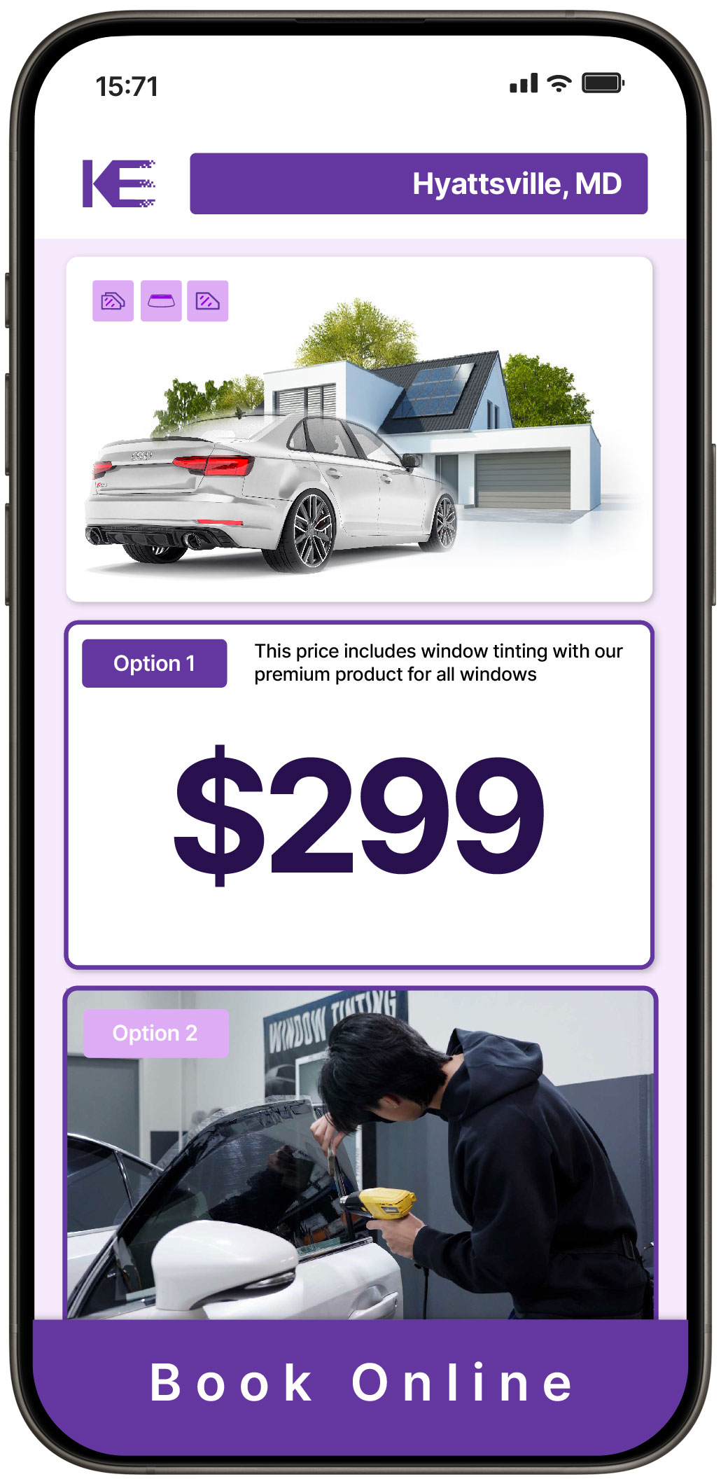 View Affordable Tesla Window Tinting Prices in Baltimore, Maryland