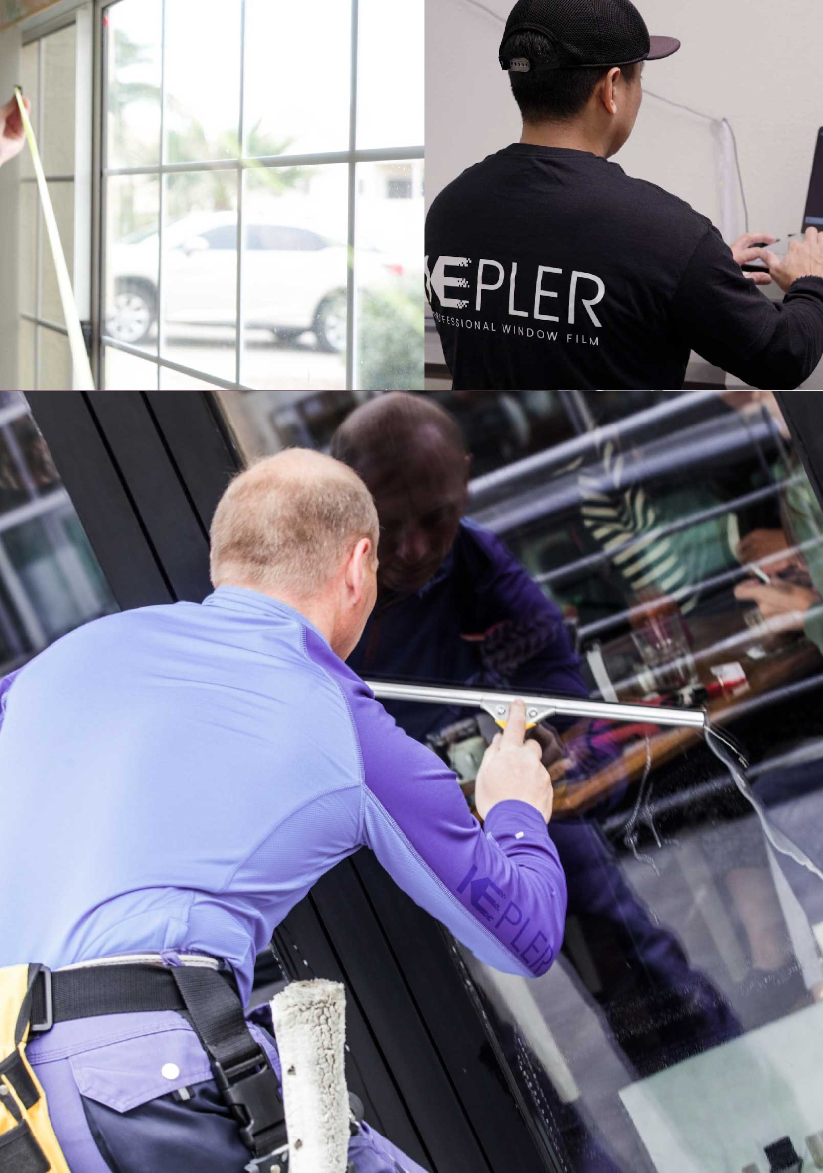 Kepler Professional Applying Anti-Graffiti Window Film to a Longmeadow Shop Front