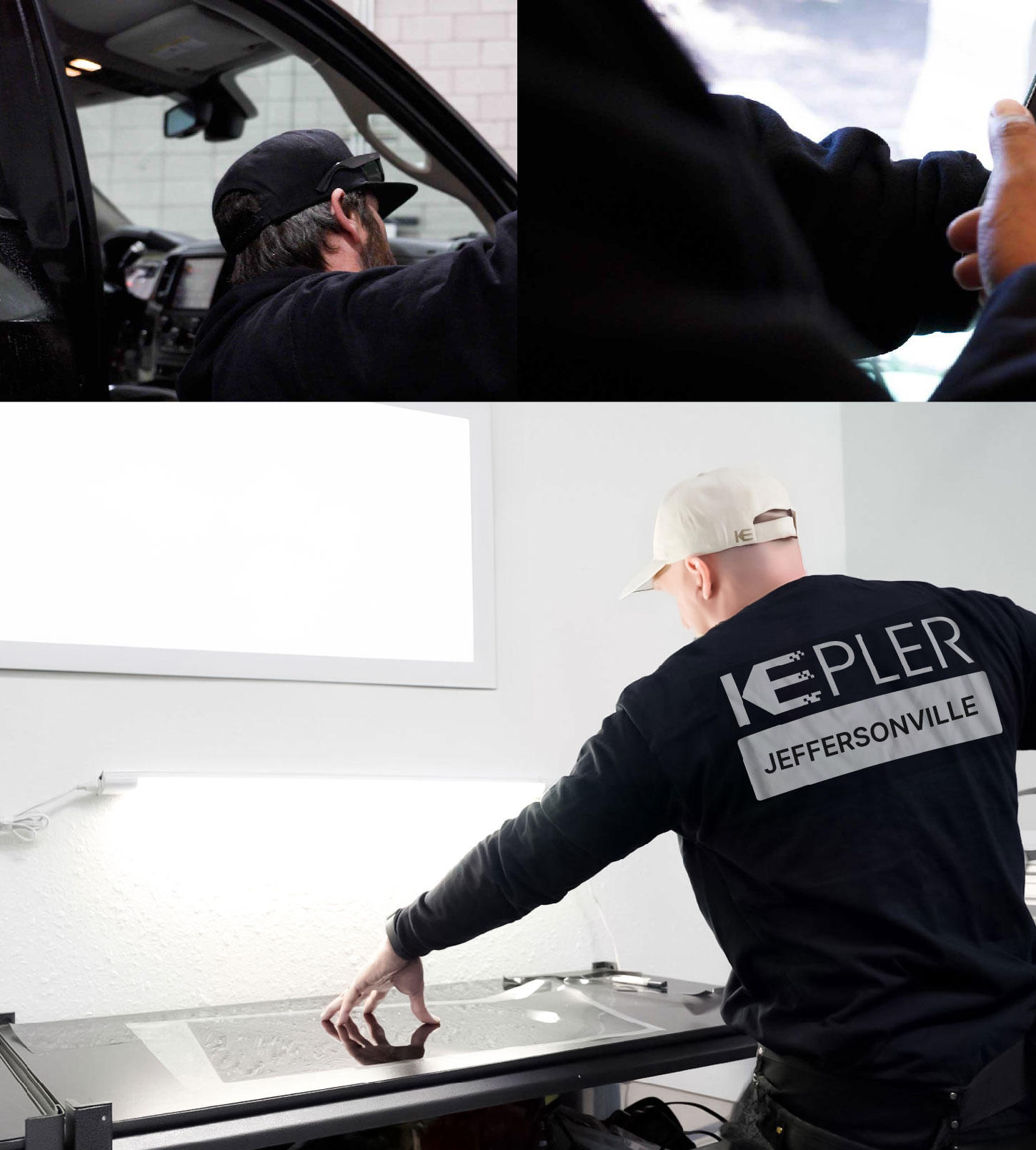 Window Tinting Specialist Cutting Film in Jeffersonville, Indiana