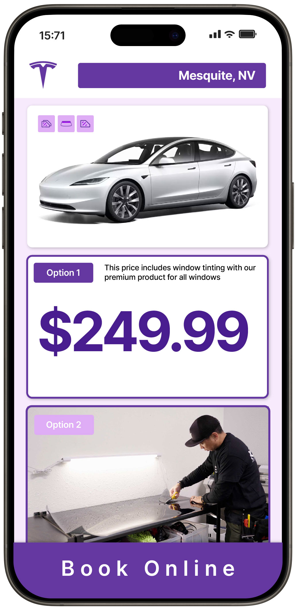 View Reasonable Tesla Window Tinting Costs in Mesquite, Nevada
