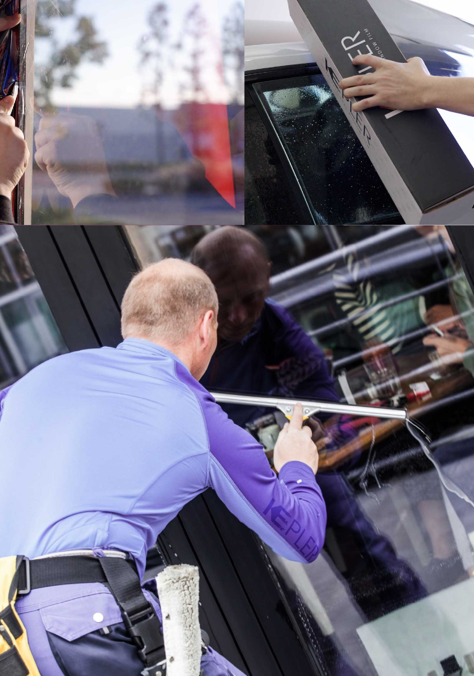 Kepler Professional Applying Anti-Graffiti Window Film to a Las Vegas Shop Front
