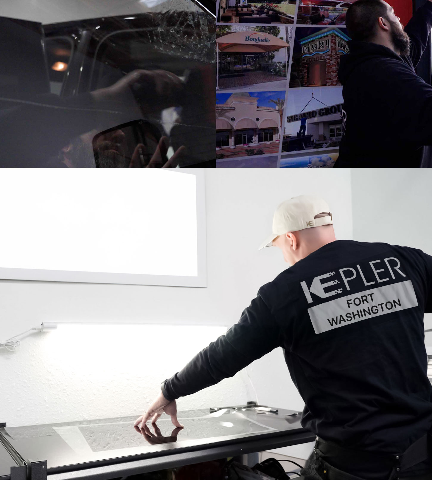 Window Tinting Specialist Cutting Film in Fort Washington, Maryland