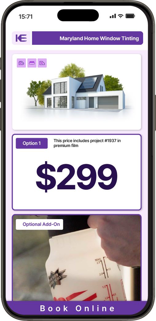 View Detailed Home Window Tinting Pricing in Maryland