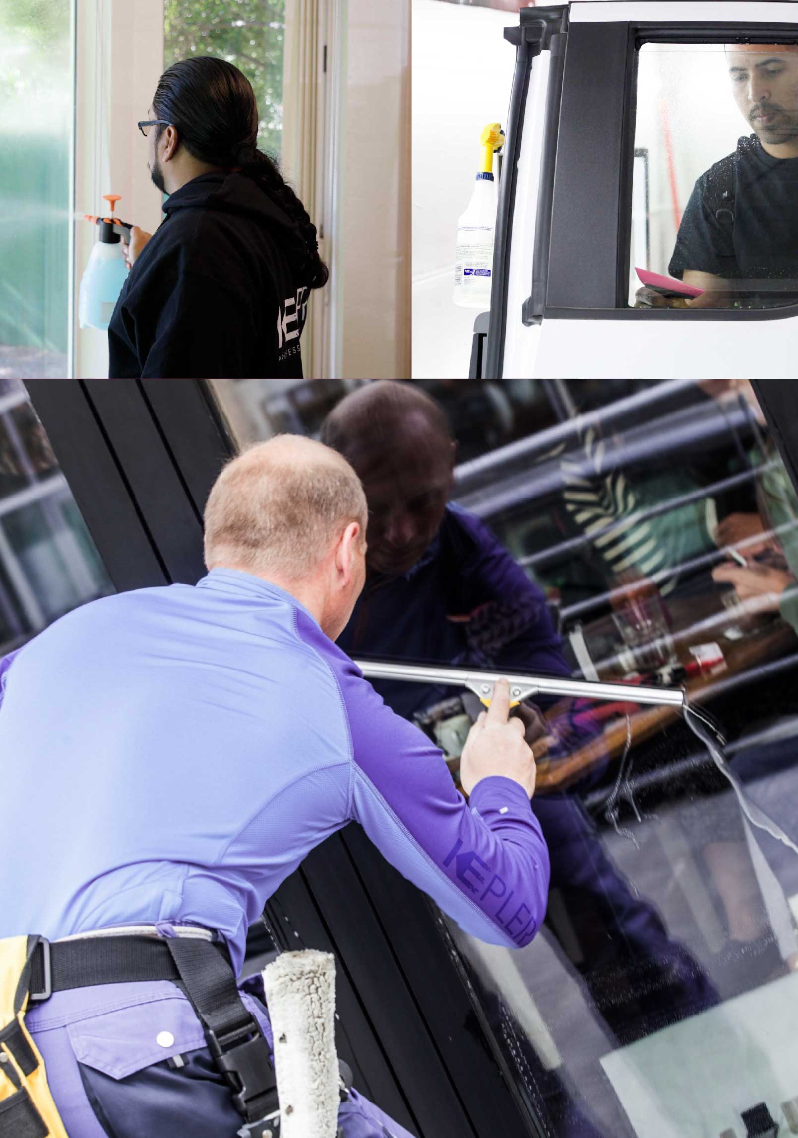 Kepler Skilled Applying Anti-Graffiti Window Film to a Arvada Shop Front