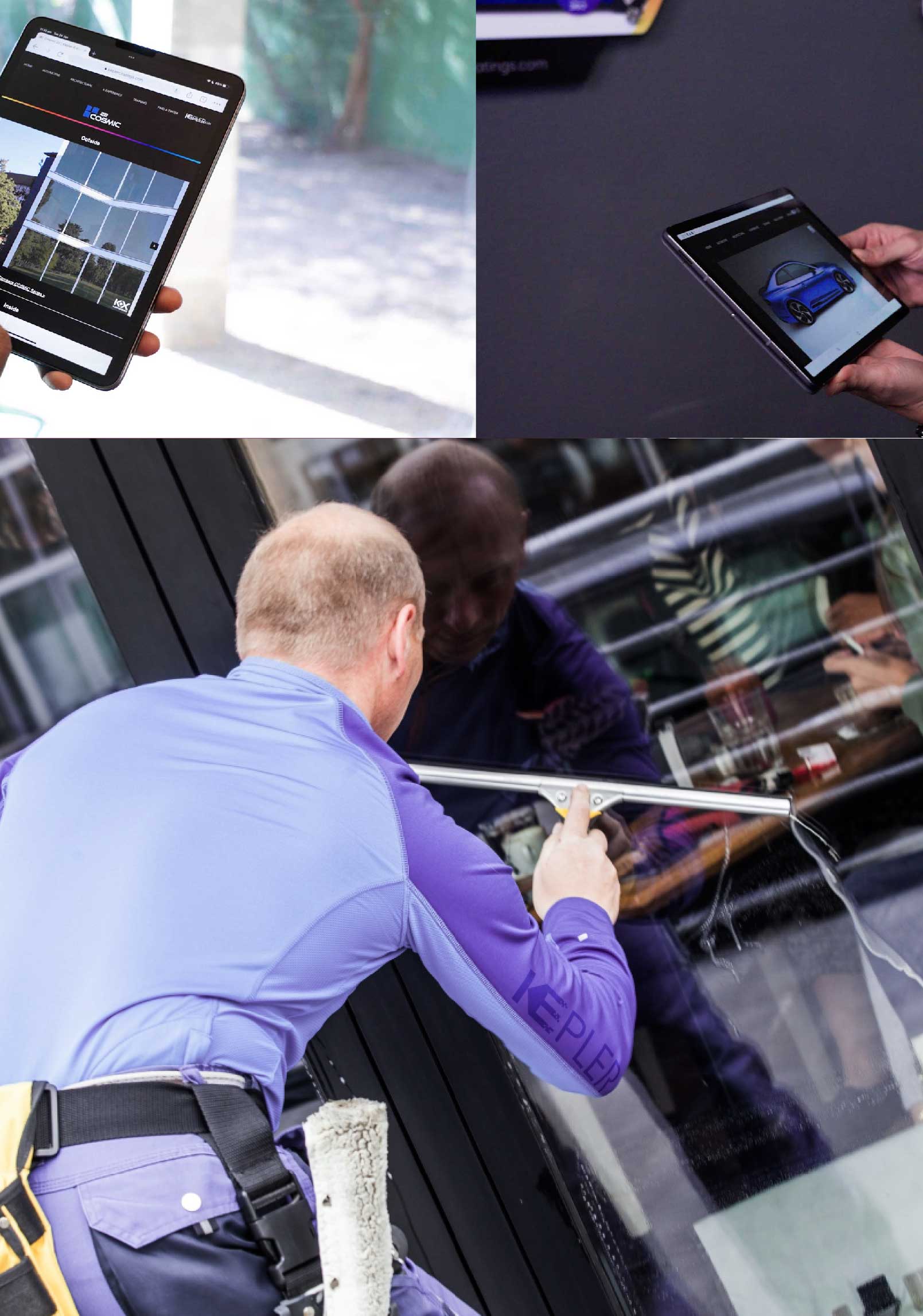 Kepler Expert Applying Anti-Graffiti Window Film to a Wayne Shop Front