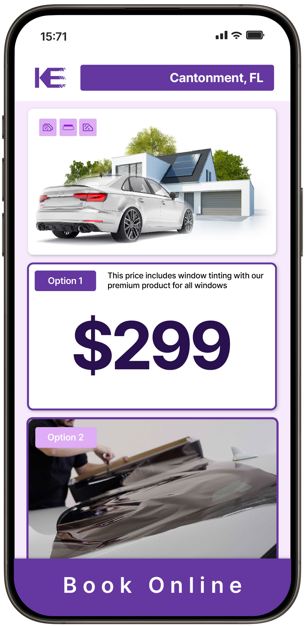 View Competitive Tesla Window Tinting Costs in Merritt Island, Florida