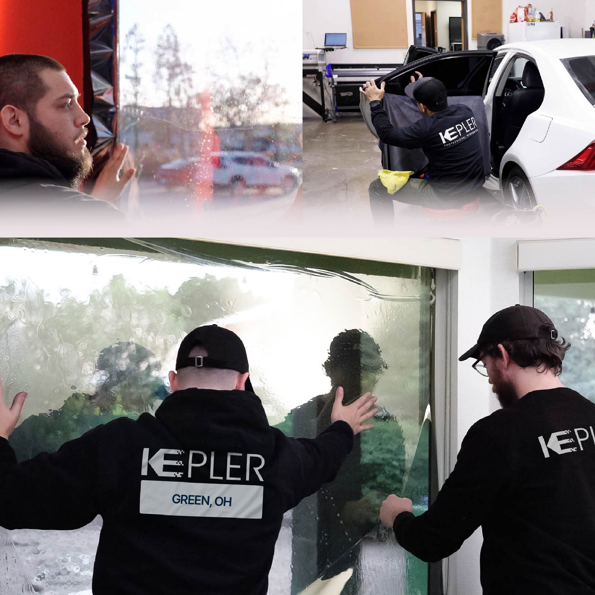 Kepler Specialist Performing Commercial Window Tinting in Green Green
