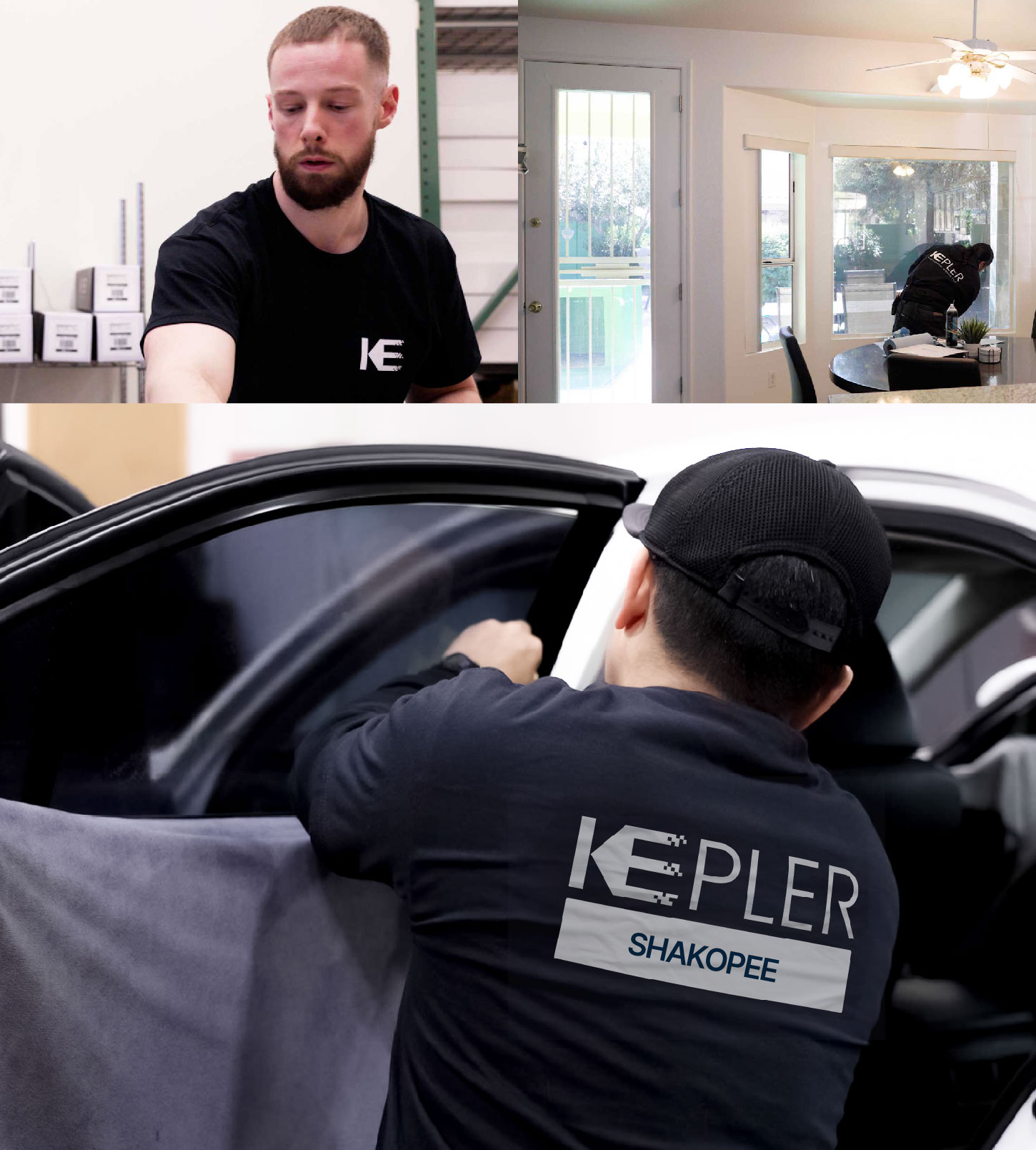 Automotive Window Tinting Expert Applying Film in Shakopee, Minnesota