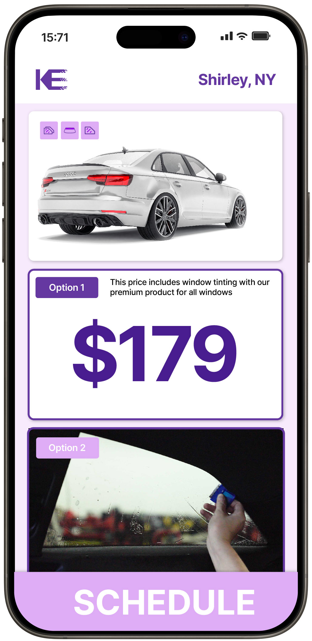 View Reasonable Car Window Tinting Rates in Shirley, New York