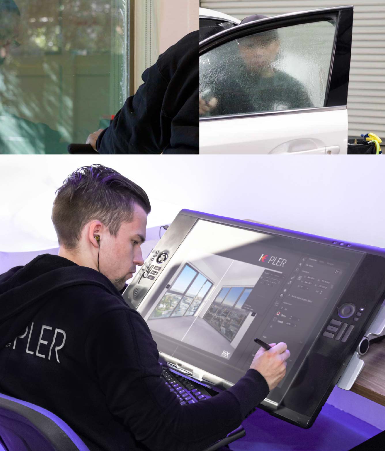 Kepler Specialist Performing Commercial Window Tinting in Puyallup Puyallup