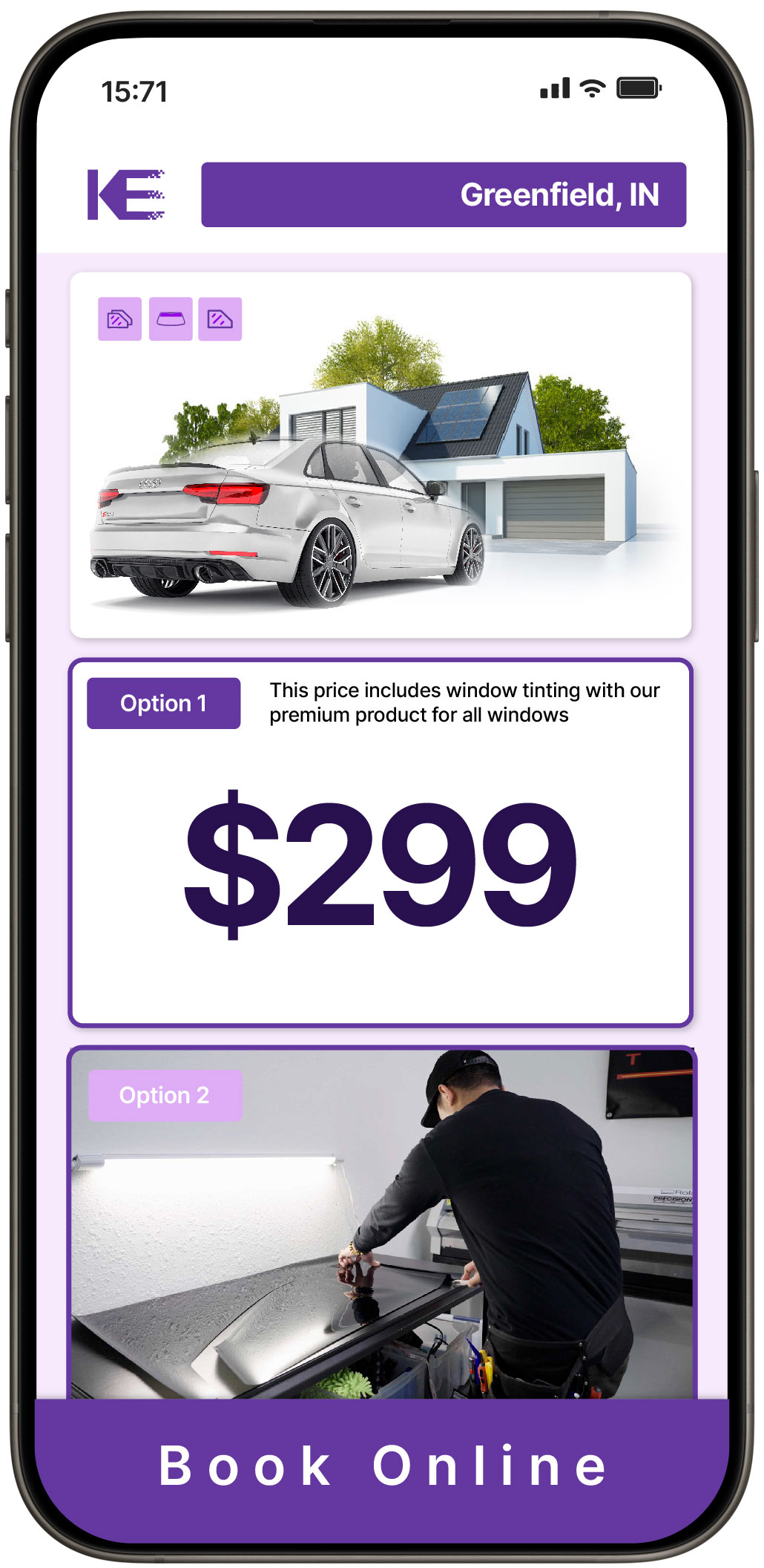 View Affordable Tesla Window Tinting Costs in Warsaw, Indiana