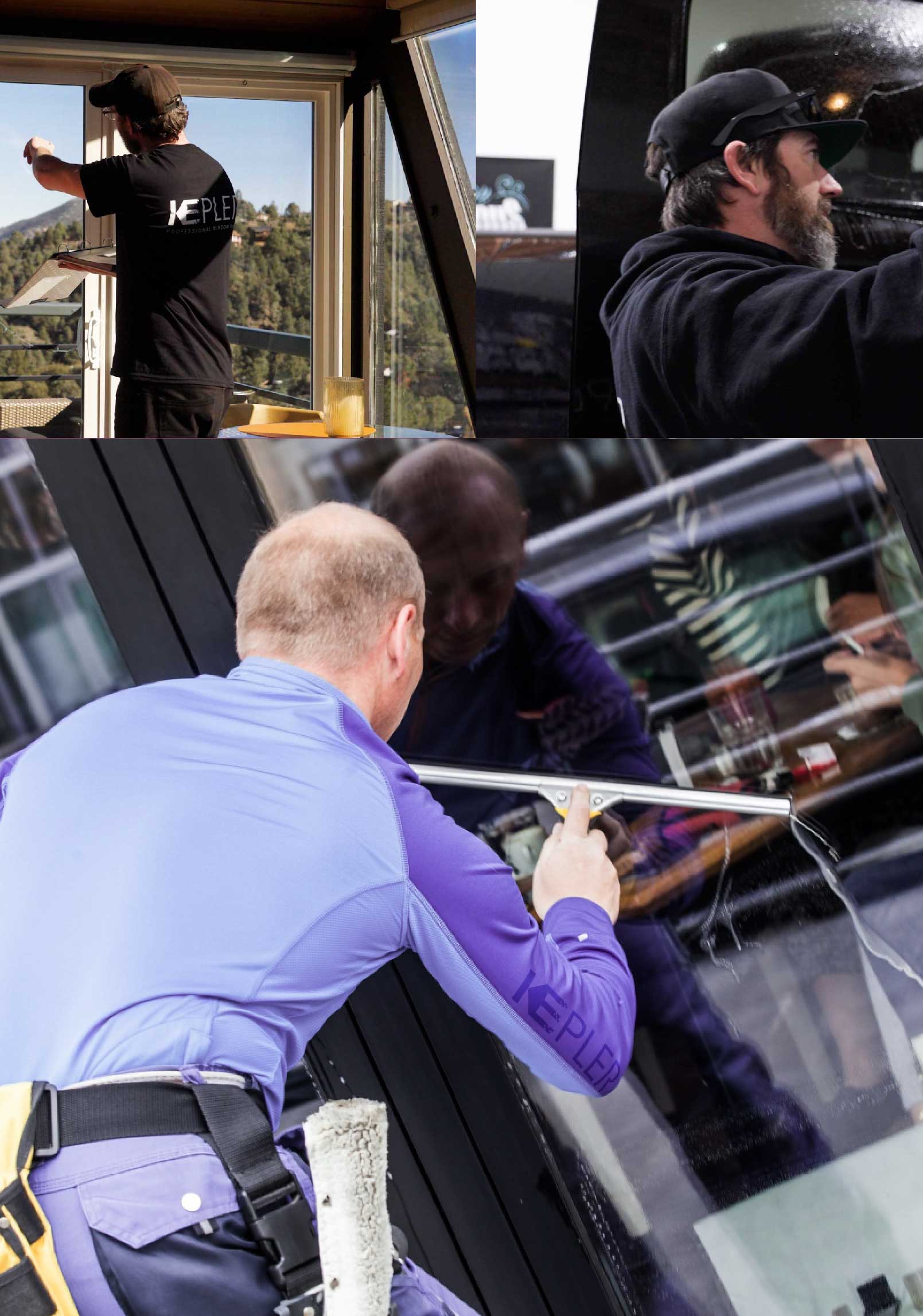 Kepler Expert Applying Anti-Graffiti Window Film to a Moses Lake Shop Front