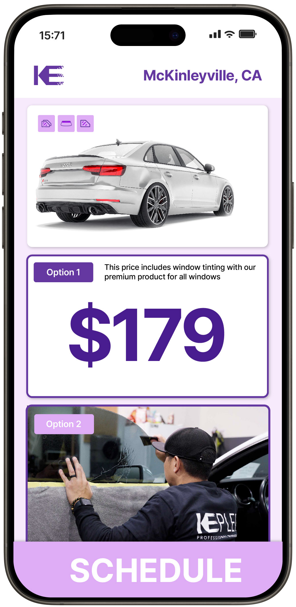 View Competitive Car Window Tinting Costs in McKinleyville, California