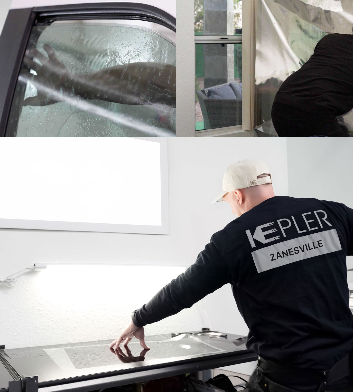 Window Tinting Specialist Cutting Film in Zanesville, Ohio