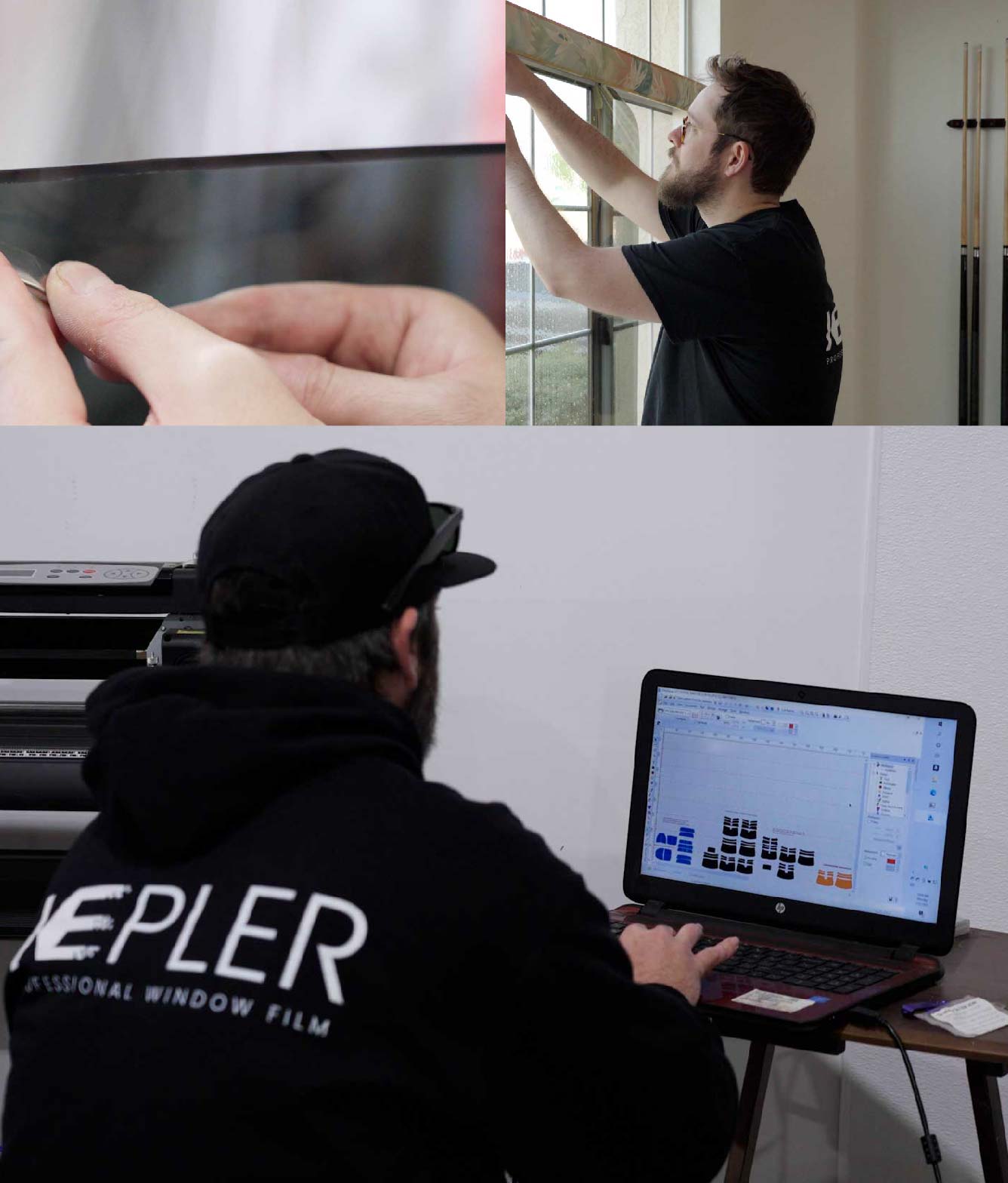 Ceramic Window Tinting Expert Cutting Film in Vineland, New Jersey