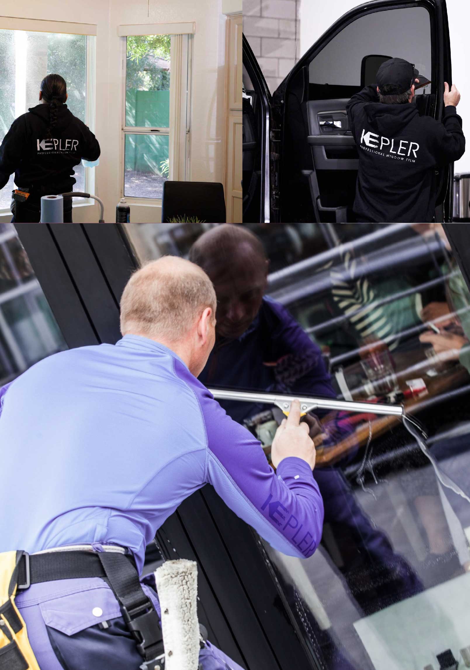 Kepler Expert Applying Anti-Graffiti Window Film to a Eagle Pass Shop Front