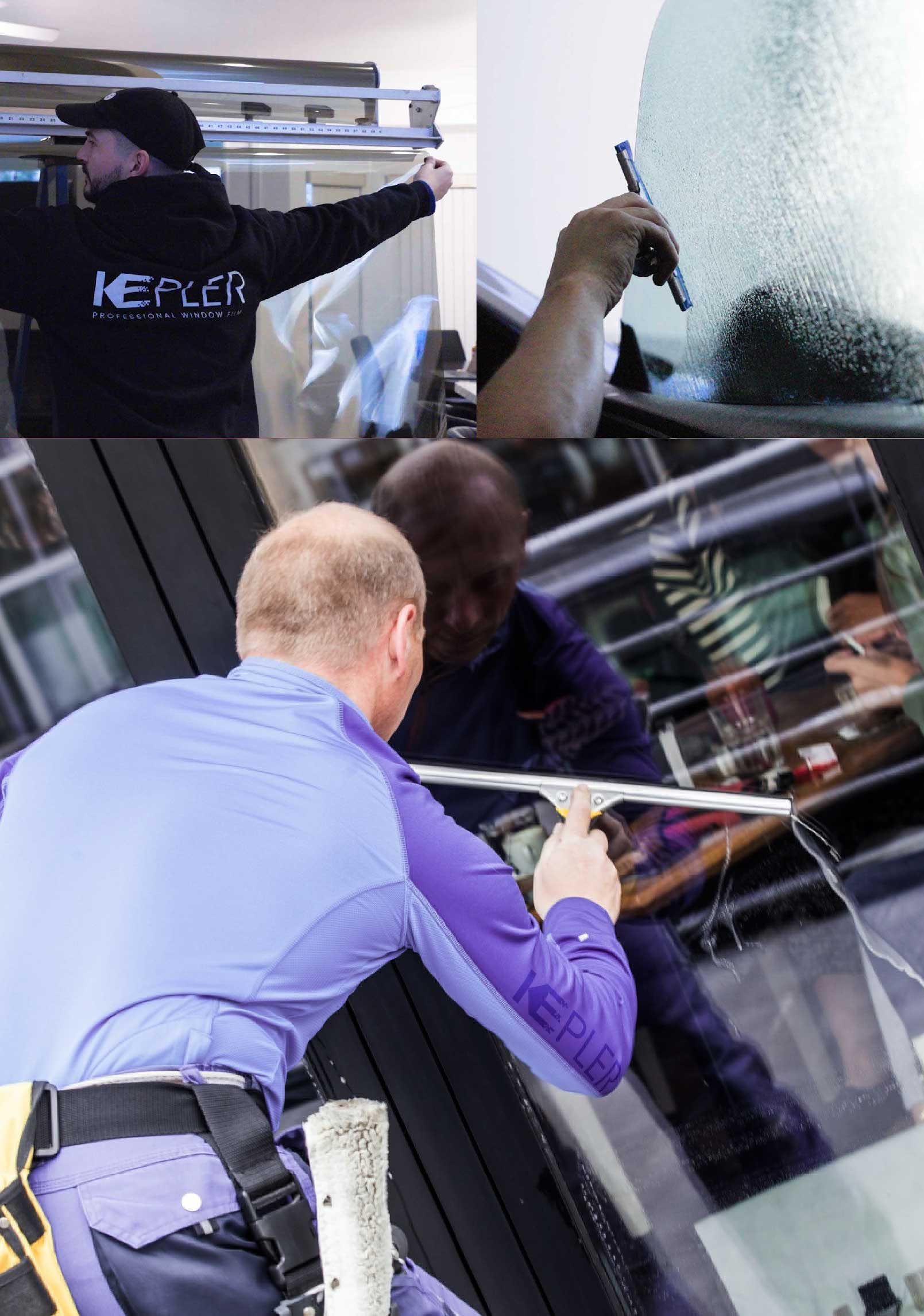 Kepler Expert Applying Anti-Graffiti Window Film to a Waipahu Shop Front
