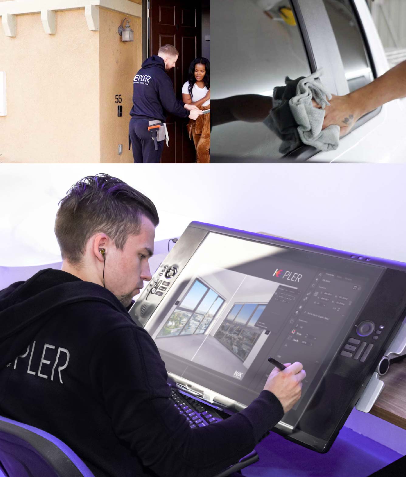 Kepler Specialist Performing Commercial Window Tinting in Kyle Kyle