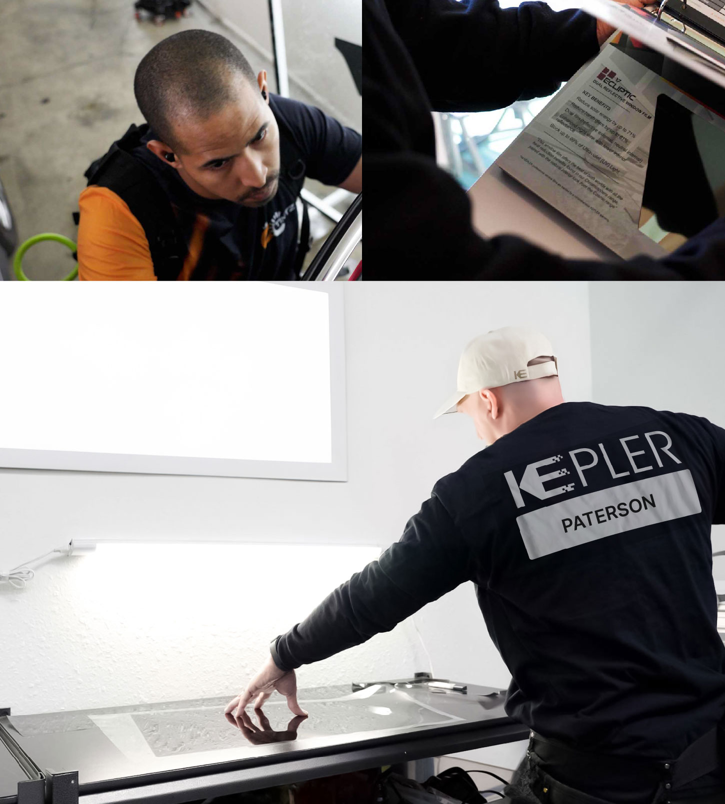 Window Tinting Specialist Cutting Film in Paterson, New Jersey