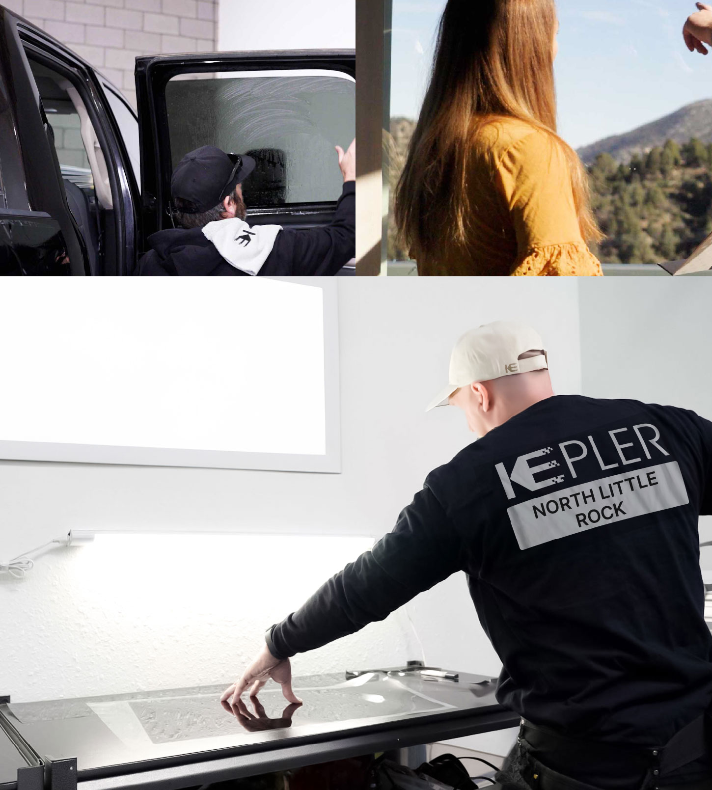 Window Tinting Specialist Cutting Film in North Little Rock, Arkansas