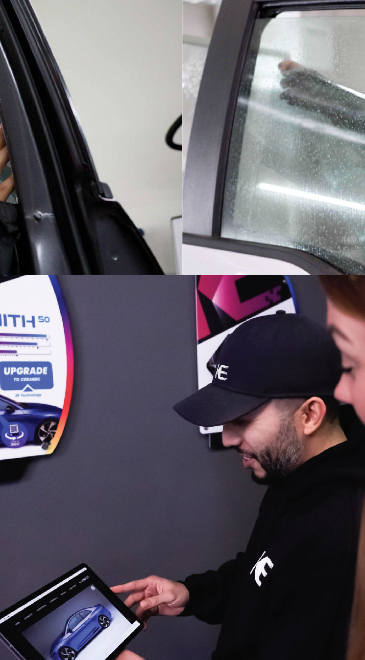Kepler Dealer Showing Car Window Film Options to Customer in Sandy, Utah