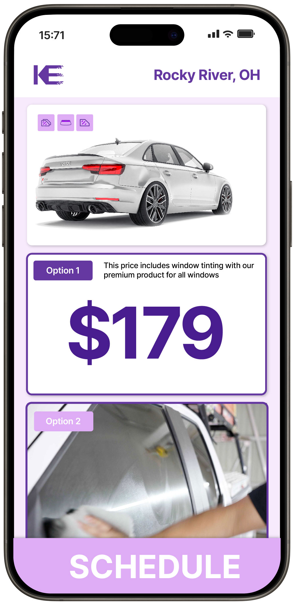 View Competitive Car Window Tinting Prices in Rocky River, Ohio