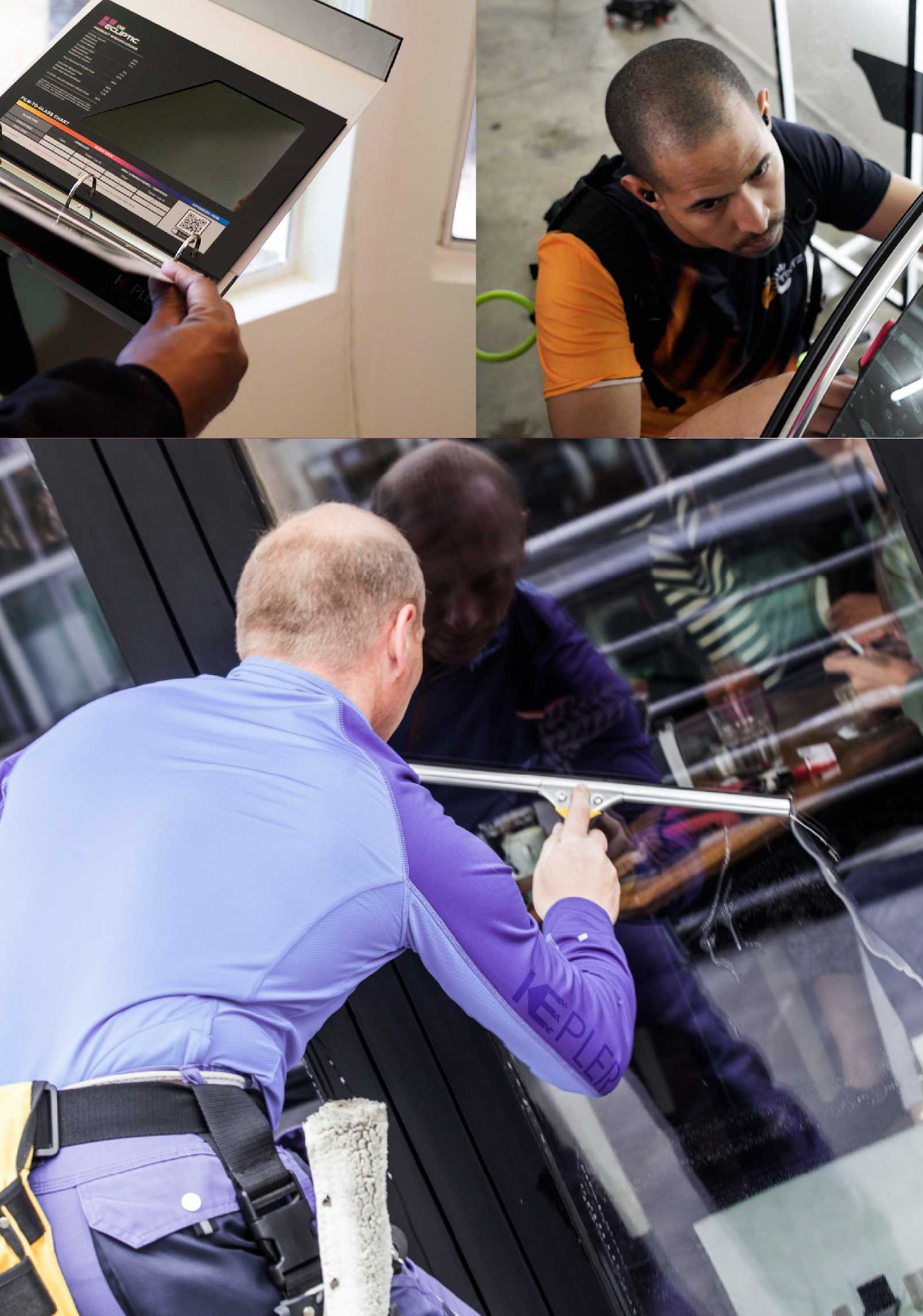 Kepler Expert Applying Anti-Graffiti Window Film to a Johnson City Shop Front