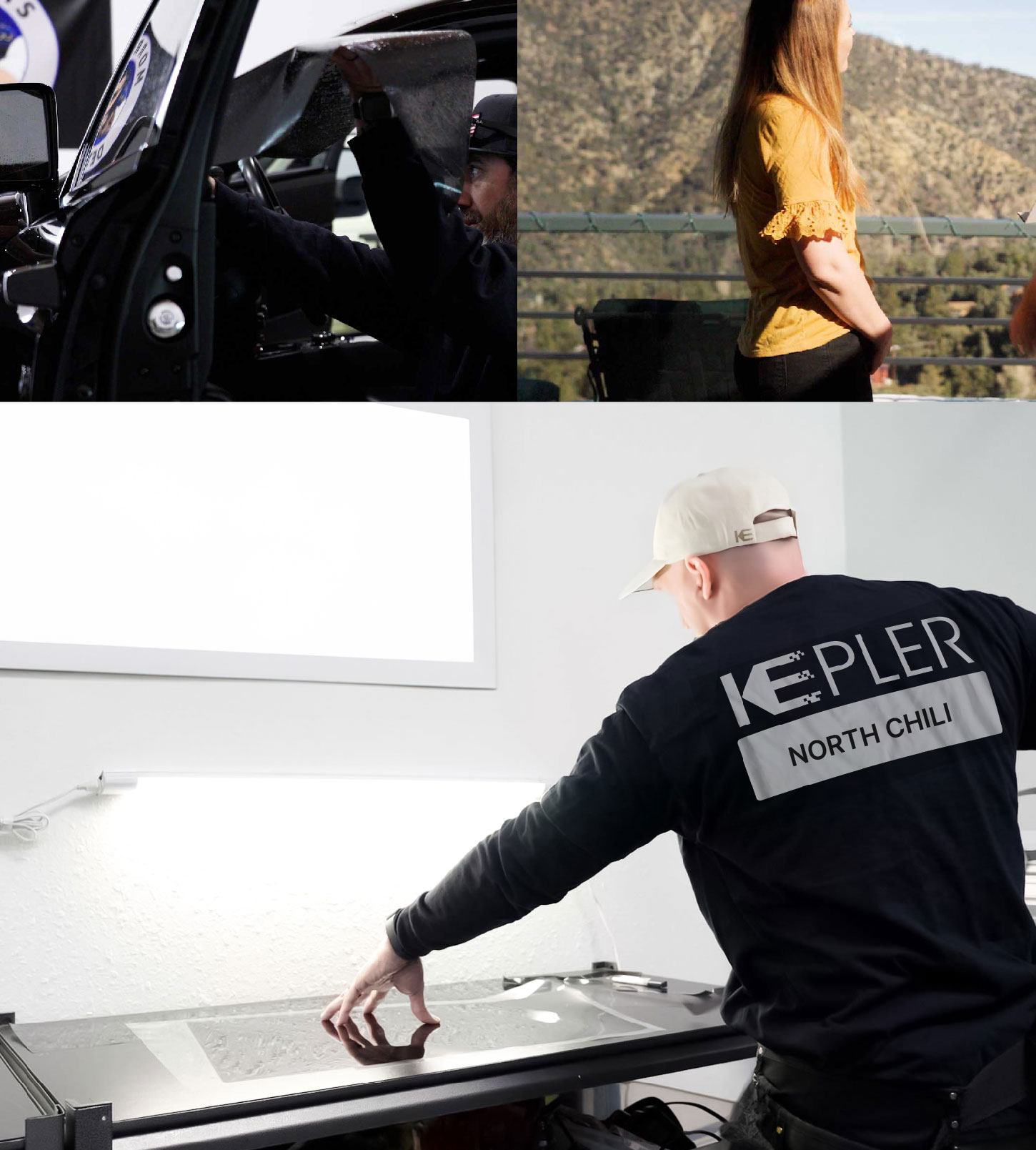 Window Tinting Specialist Cutting Film in North Chili, New York