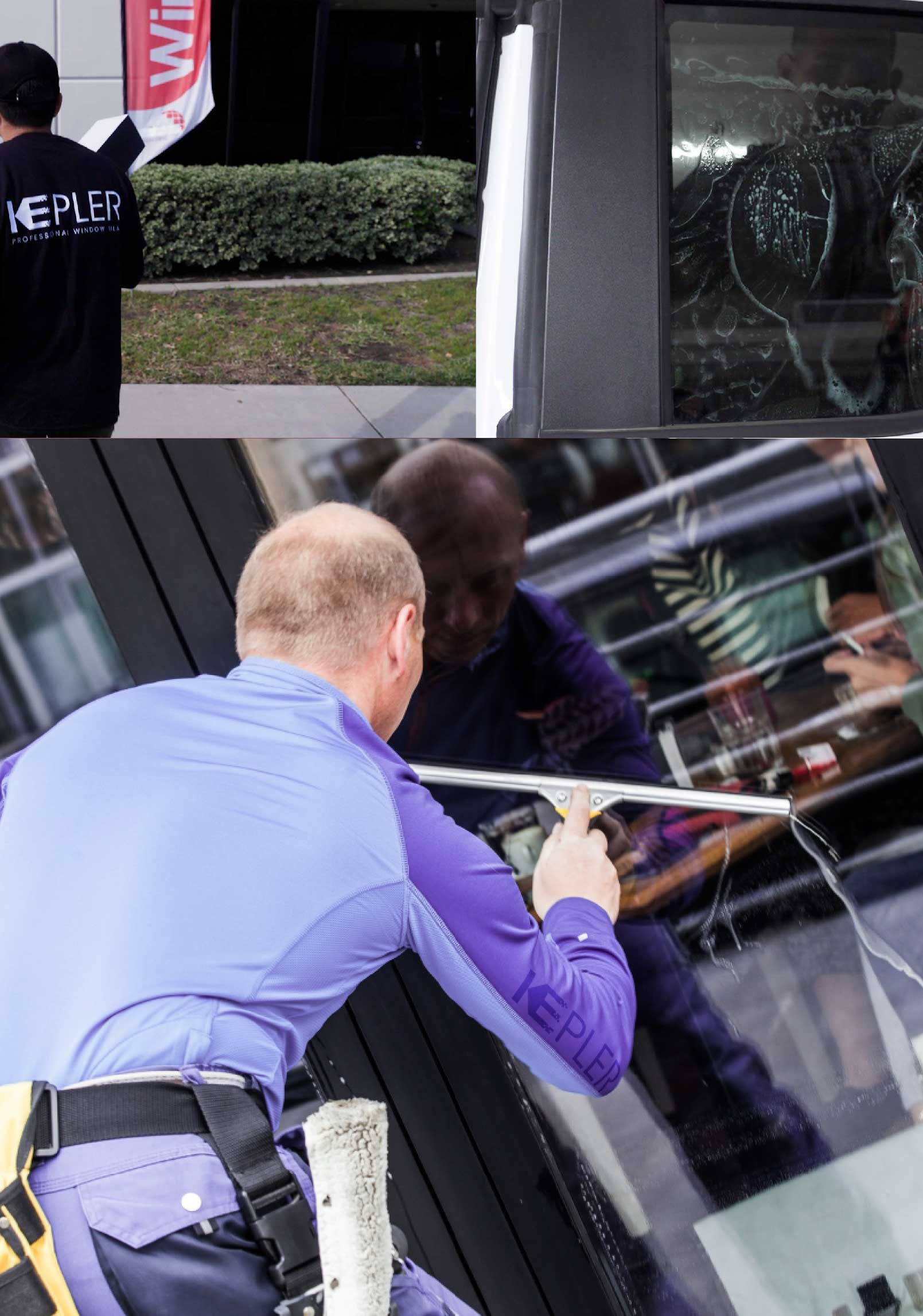 Kepler Expert Applying Anti-Graffiti Window Film to a Boca Raton Shop Front